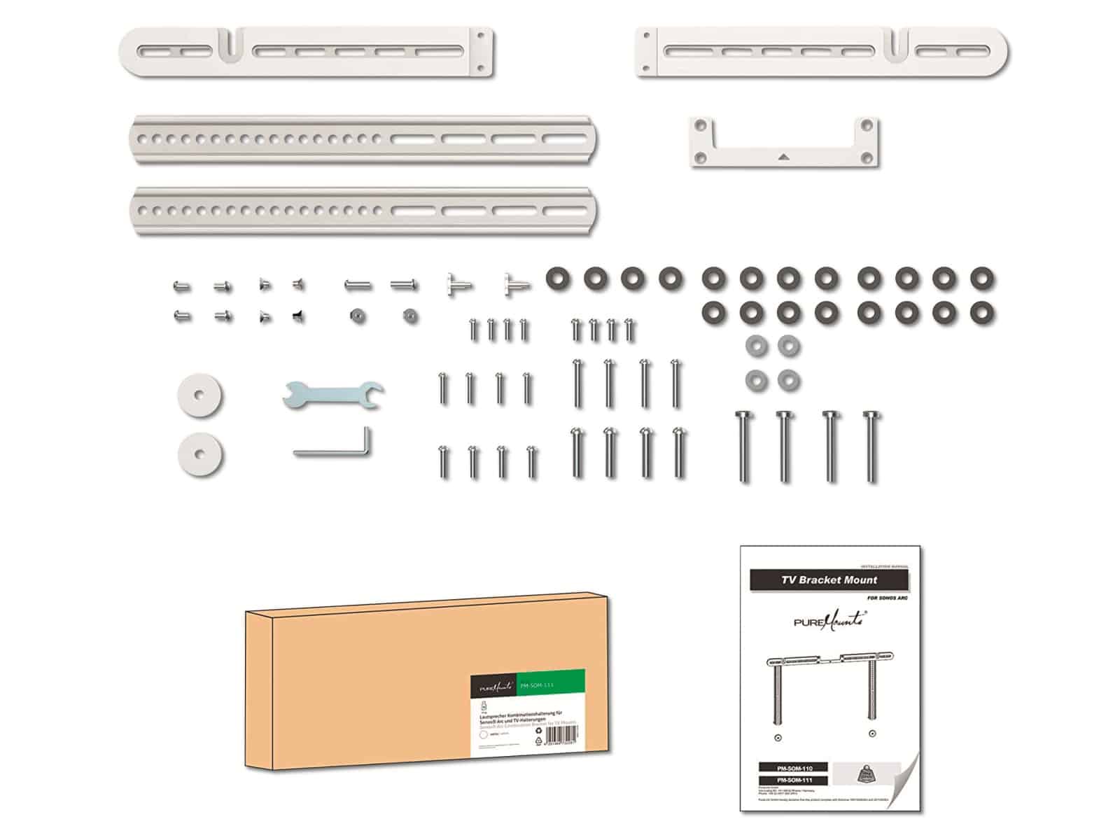 PUREMOUNTS Lautsprecher Kombinationshalterung PM-SOM-111, für Sonos Arc