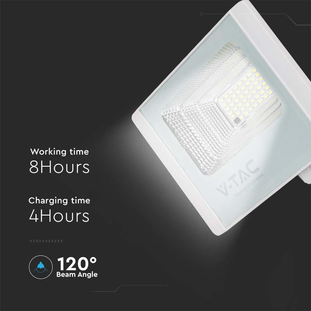 V-TAC Solar LED-Fluter VT-25W, 12 W, 6400 K, mit Panel + Fernbedienung