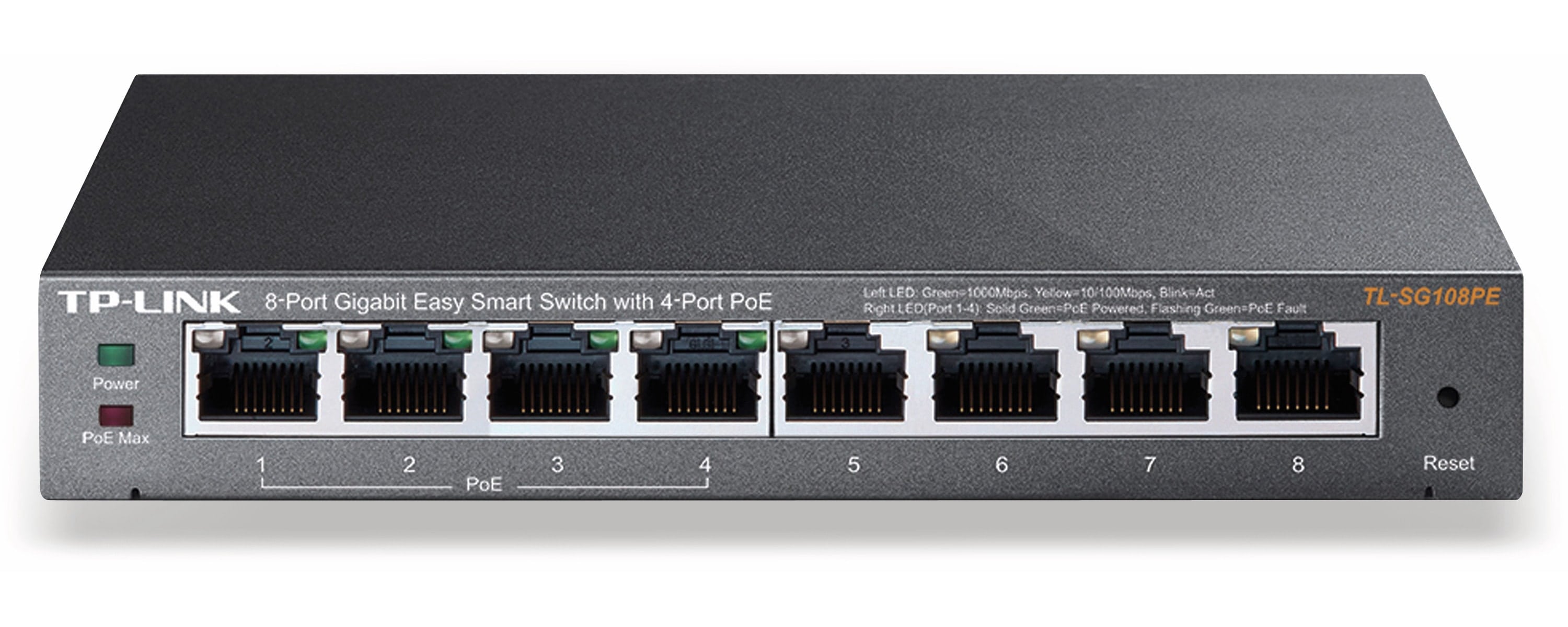 TP-Link Switch TL-SG108PE, 8-port Gigabit