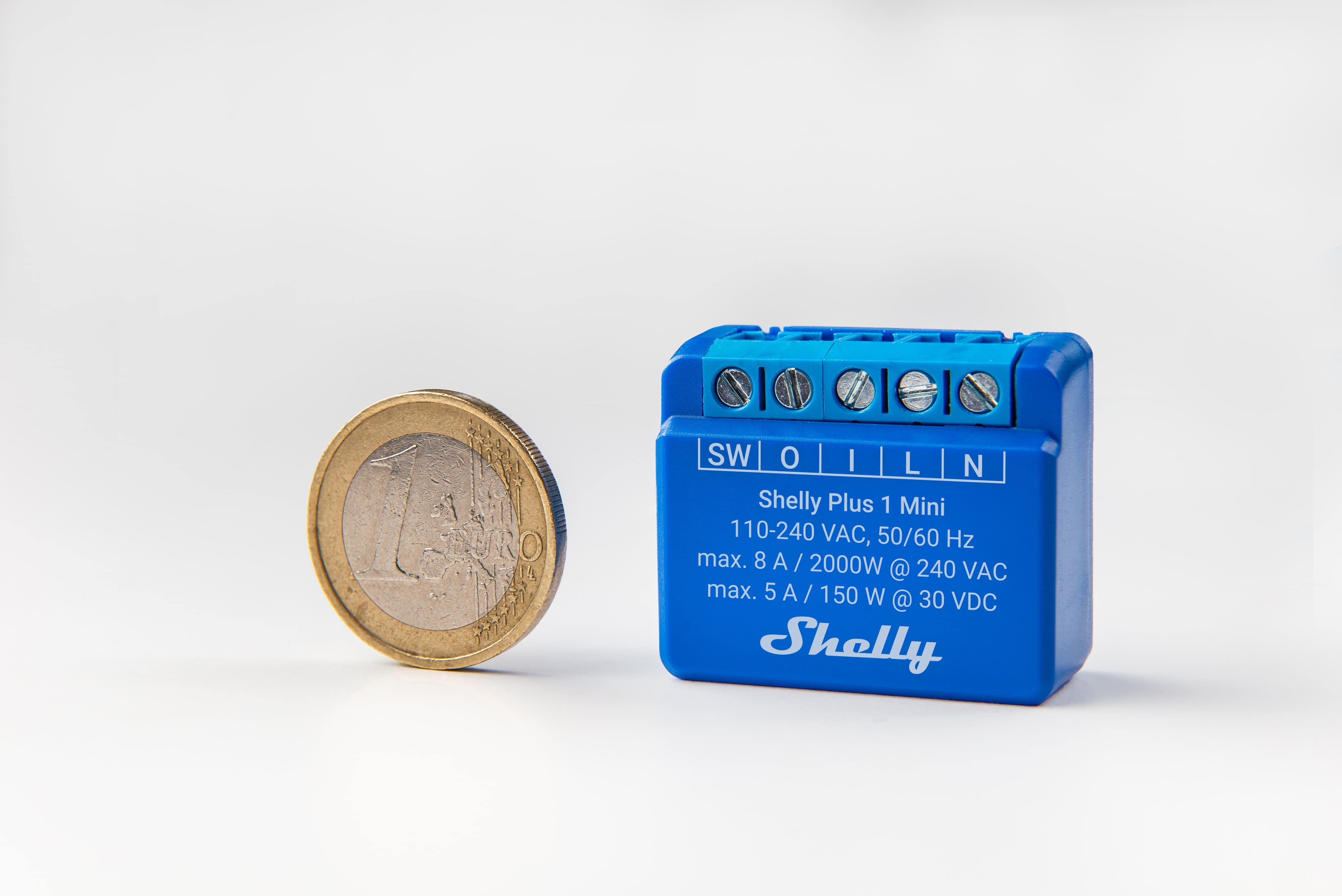 SHELLY WLAN-Schaltaktor Plus 1 Mini, max. 8 A, 1 Kanal, Bluetooth, UP