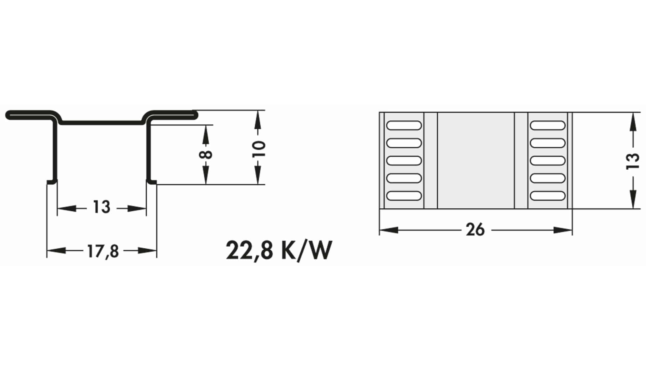 FISCHER ELEKTRONIK Kühlkörper, FK 244 13 D2 PAK, SMD Kühlkörper, blank, Aluminium