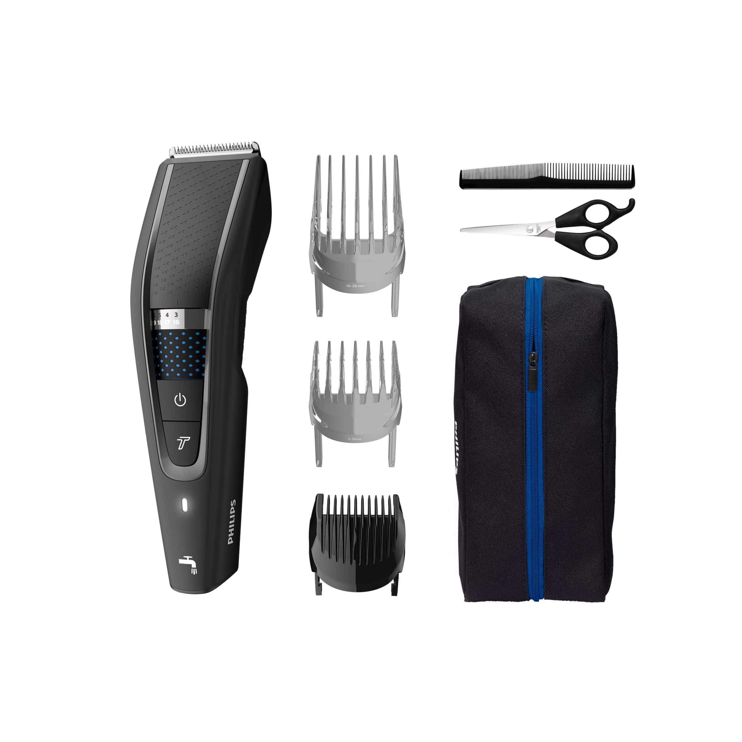 Philips 5000 Haar/Bartschneider, Akku mit Tasche und Barber-Set