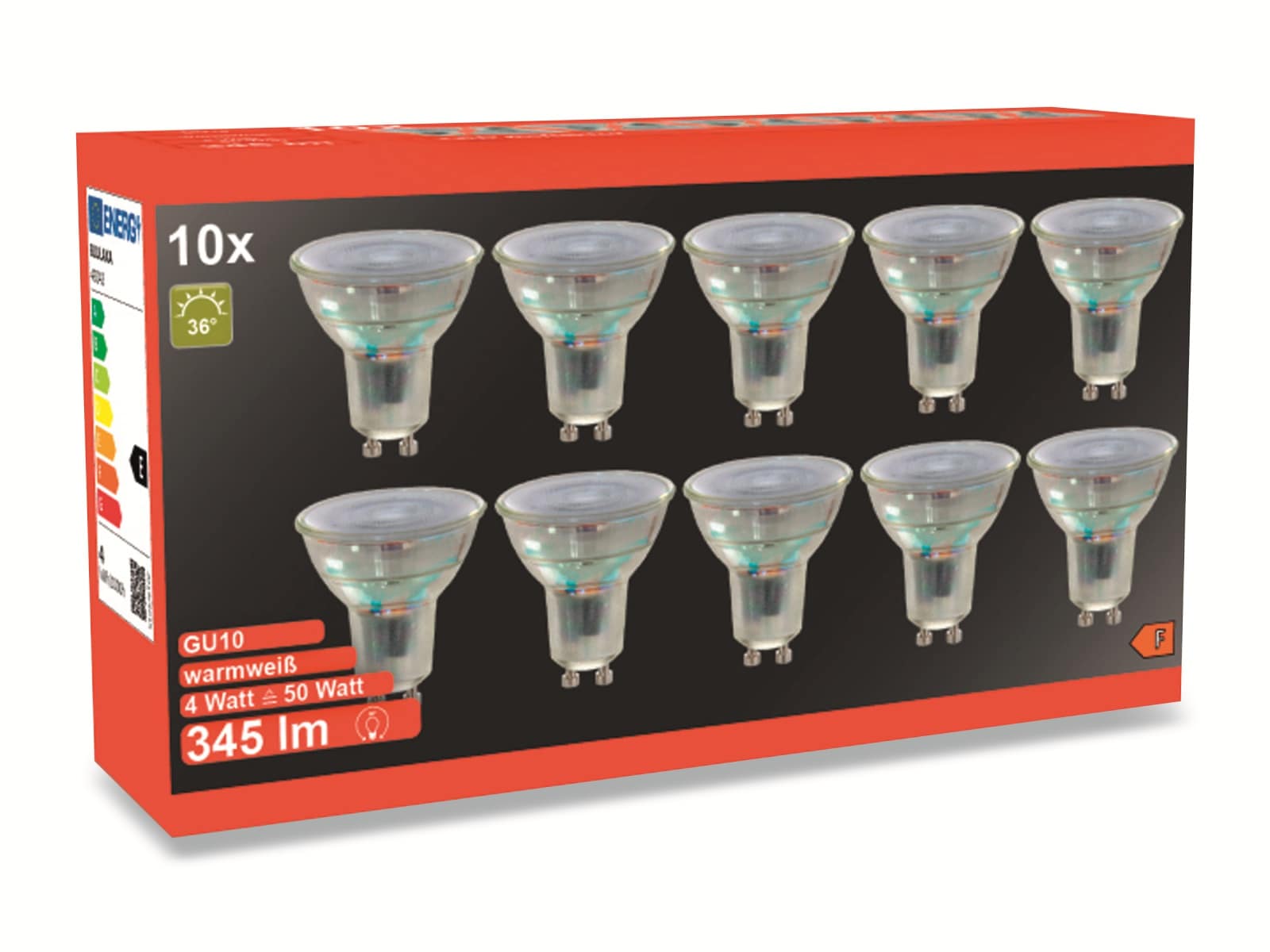 BLULAXA LED-Lampe 49243, GU10, EEK: F, 4 W, 345 lm, 2700 K, 10 Stück
