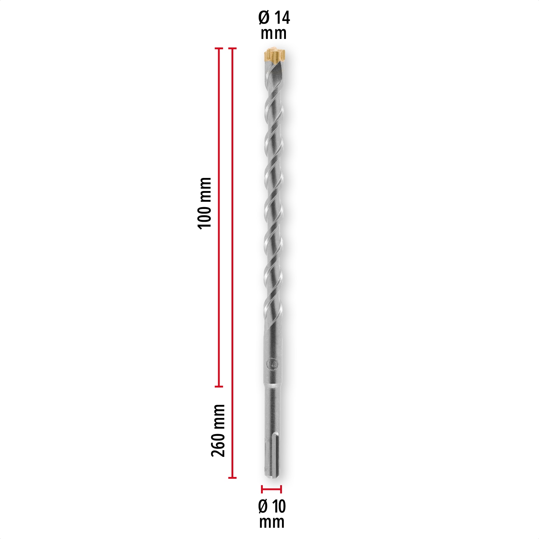 KWB SDS-Plus Hammerbohrer, 268314, 14x260 mm