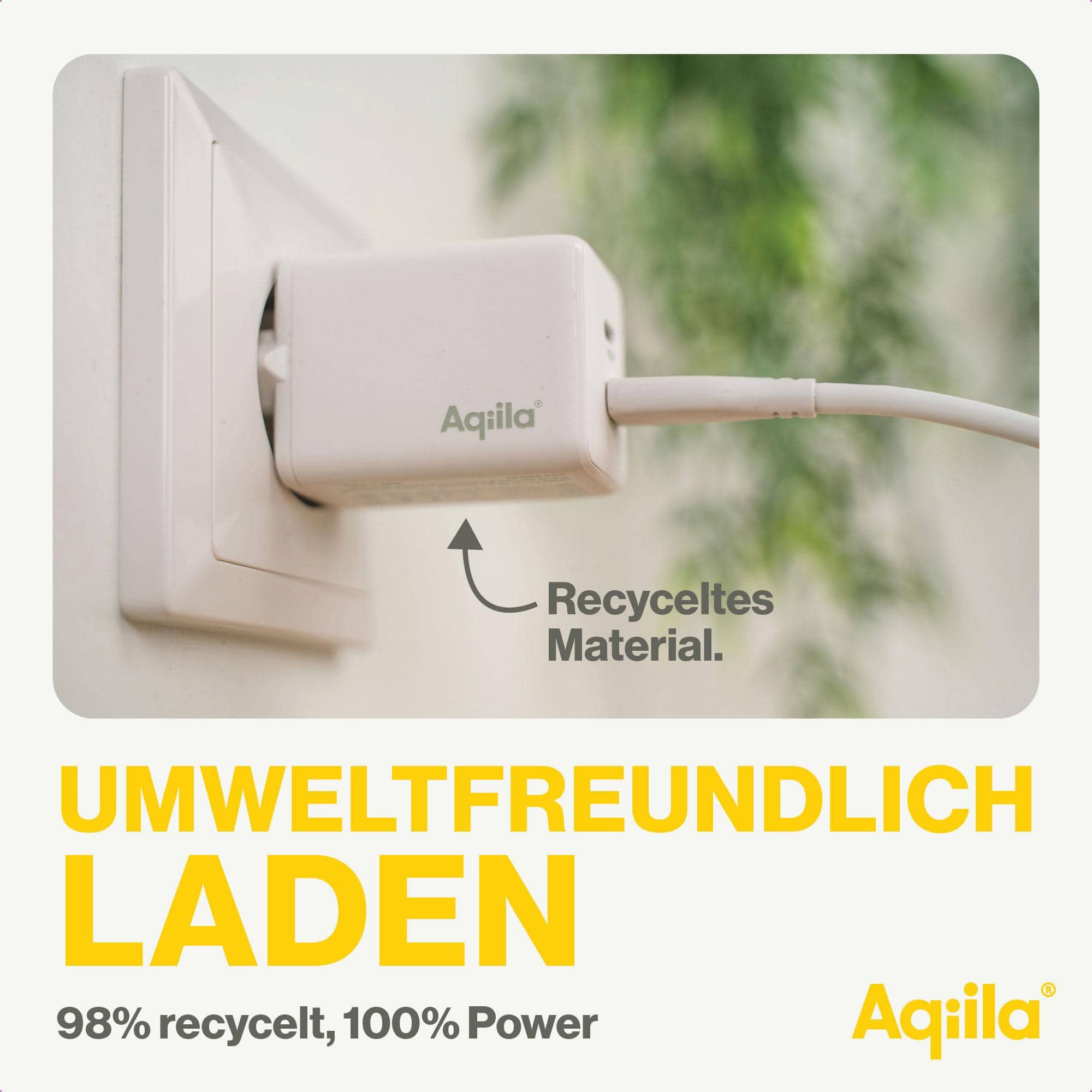 AQIILA USB-Lader Chargebird W2, 45 W, 2-fach, 2x USB-C, weiß