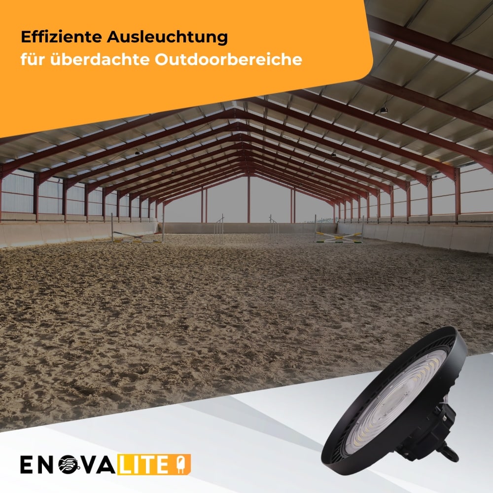 ENOVALITE LED-Highbay-Leuchte, UFO, EEK: C, 200W, 34000lm, 4000K, schwarz