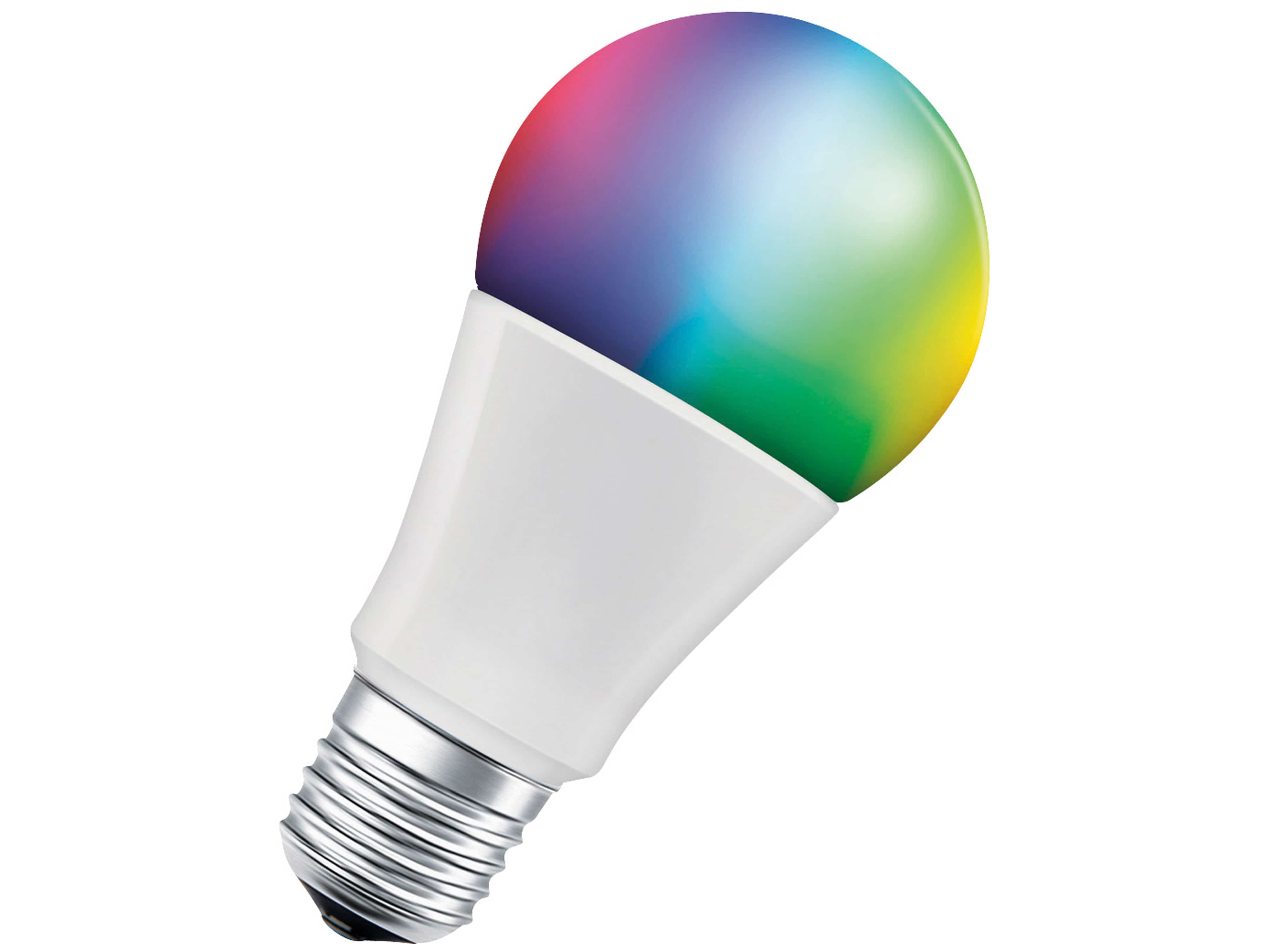 LEDVANCE LED-Lampe SMART+ WiFi Classic, A60, E27, EEK: F, 9 W, 806 lm, 2700…6500 K+RGB, Smart, 2 St