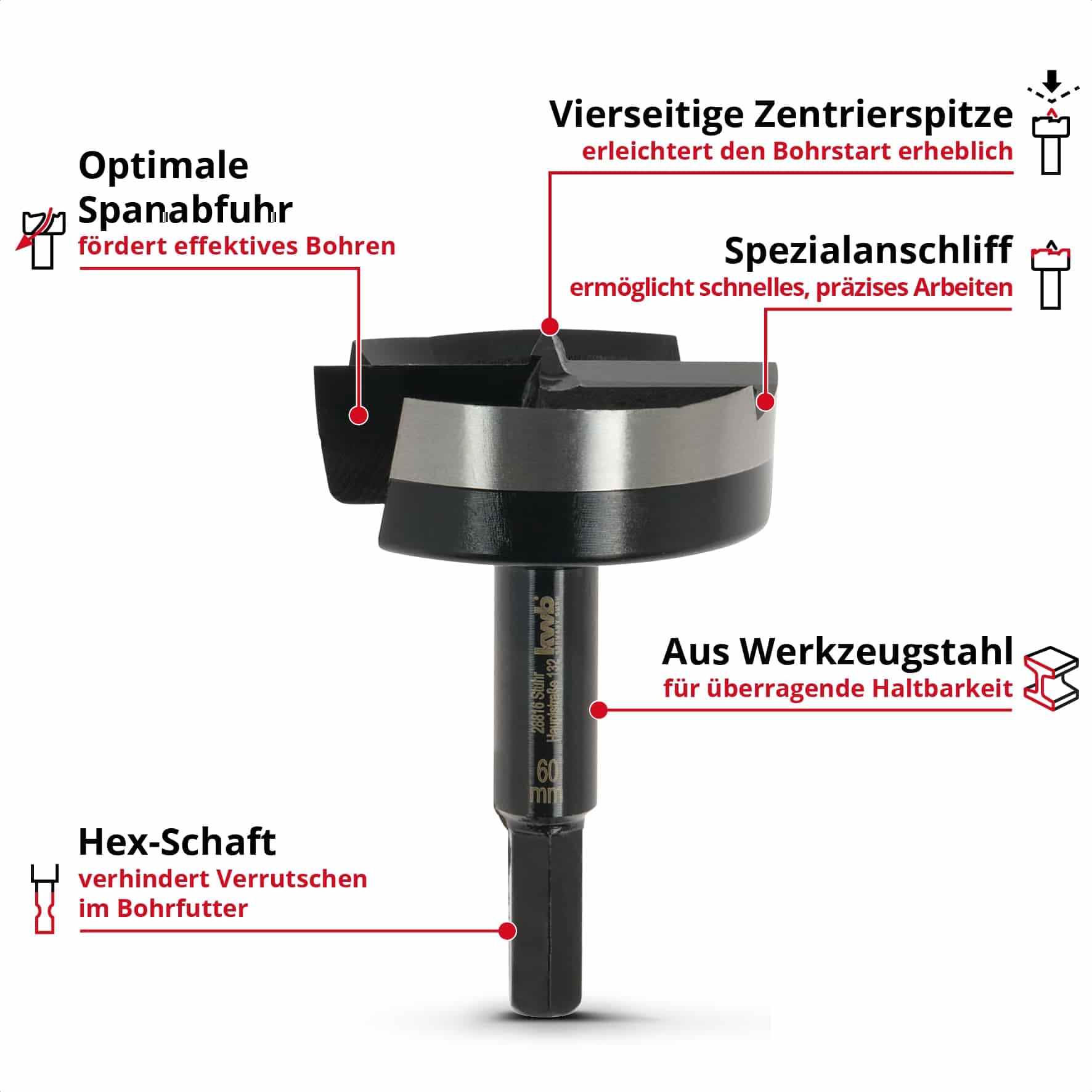 KWB Forstnerbohrer, 706460, 60 mm