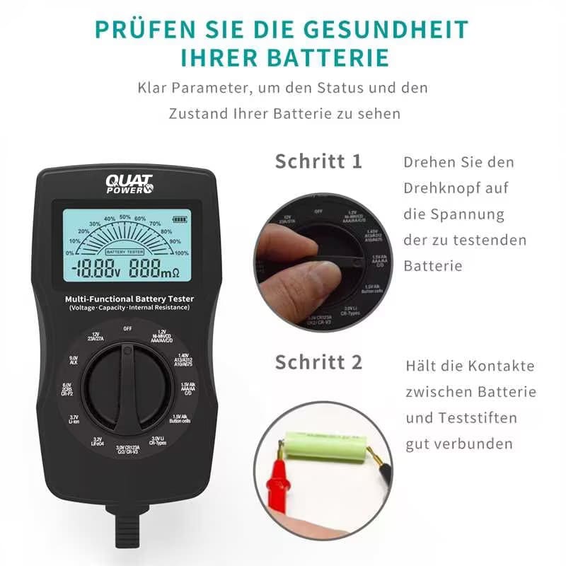 QUATPOWER Batterietester B3, inkl. Innenwiderstandsmessung