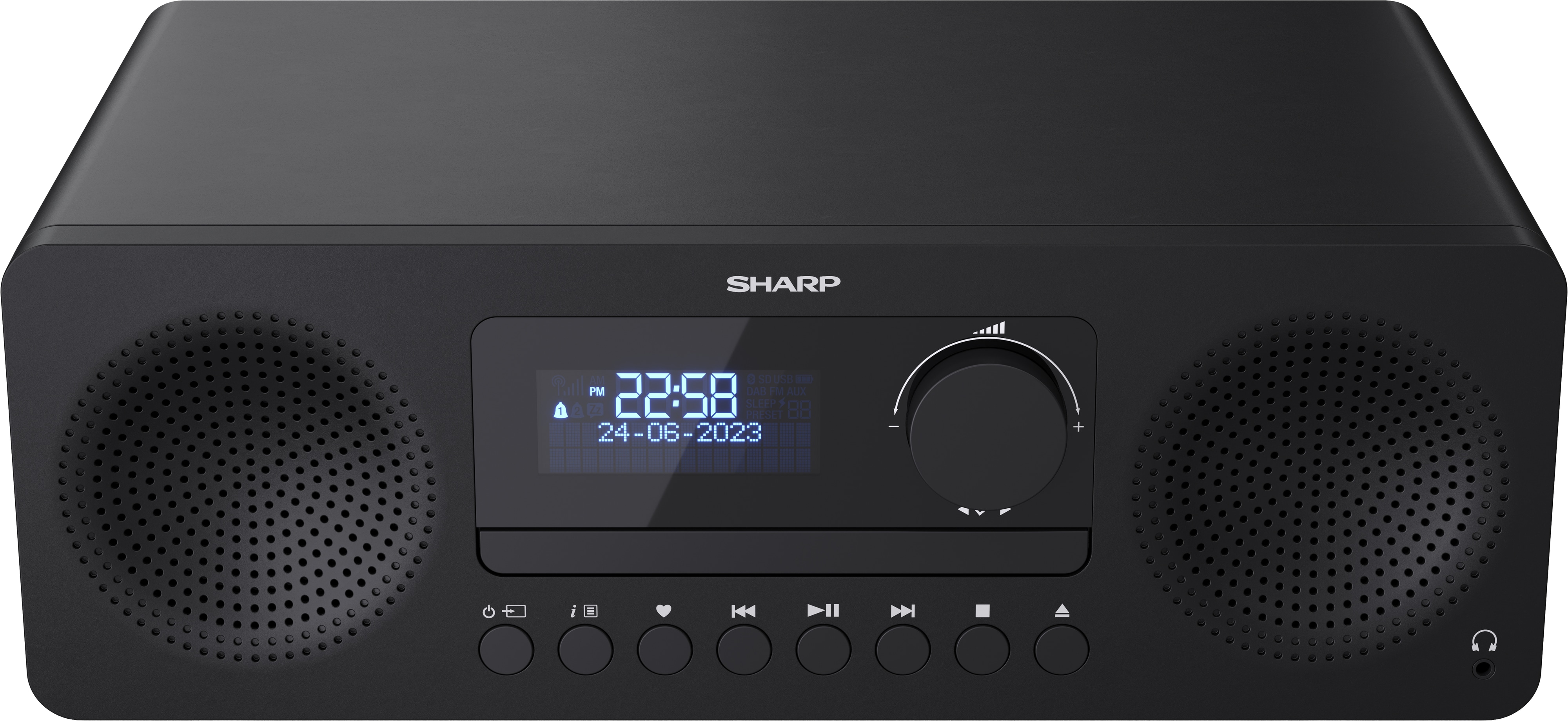 SHARP HiFi-Anlage XL-B720D, All-in-one, schwarz, DAB+, Bluetooth, MP3, CD-Lafw.