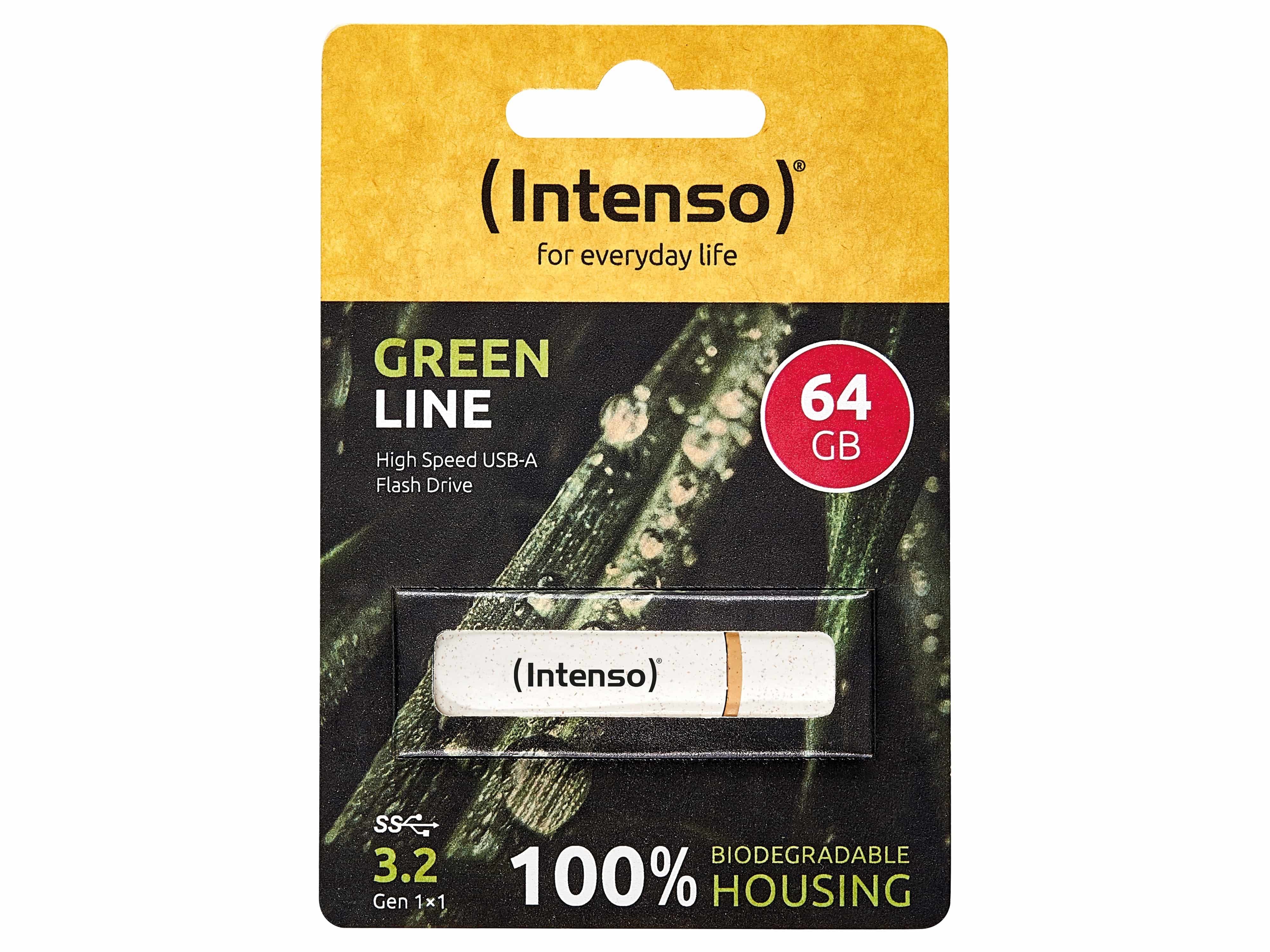 INTENSO USB 3.2-Stick INTENSO Green Line, 64 GB, beige/braun