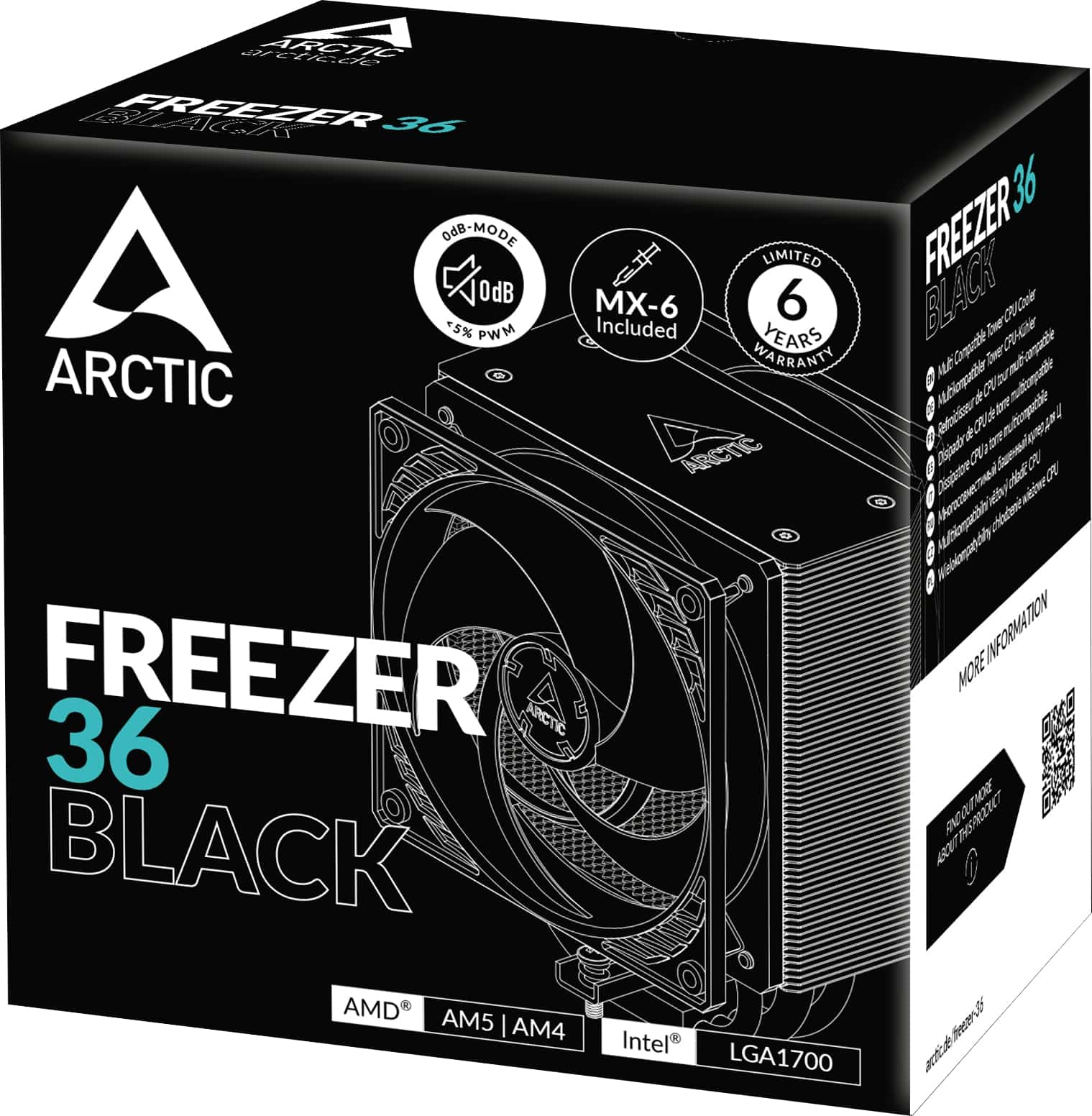 ARCTIC Kühler Freezer 36 Black