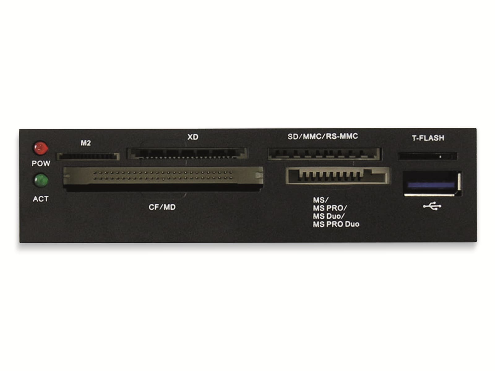 LC Power USB3.0 EInbau-Hub LC-CR-2, 3,5"
