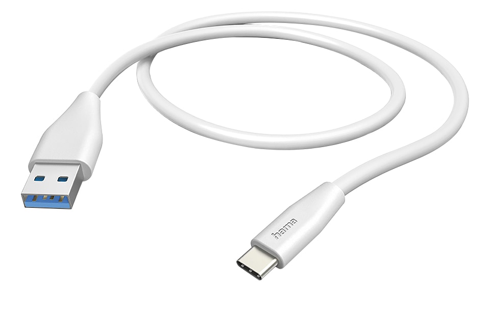 HAMA USB-Ladekabel USB-A - USB-C, 1,5 m, Weiß