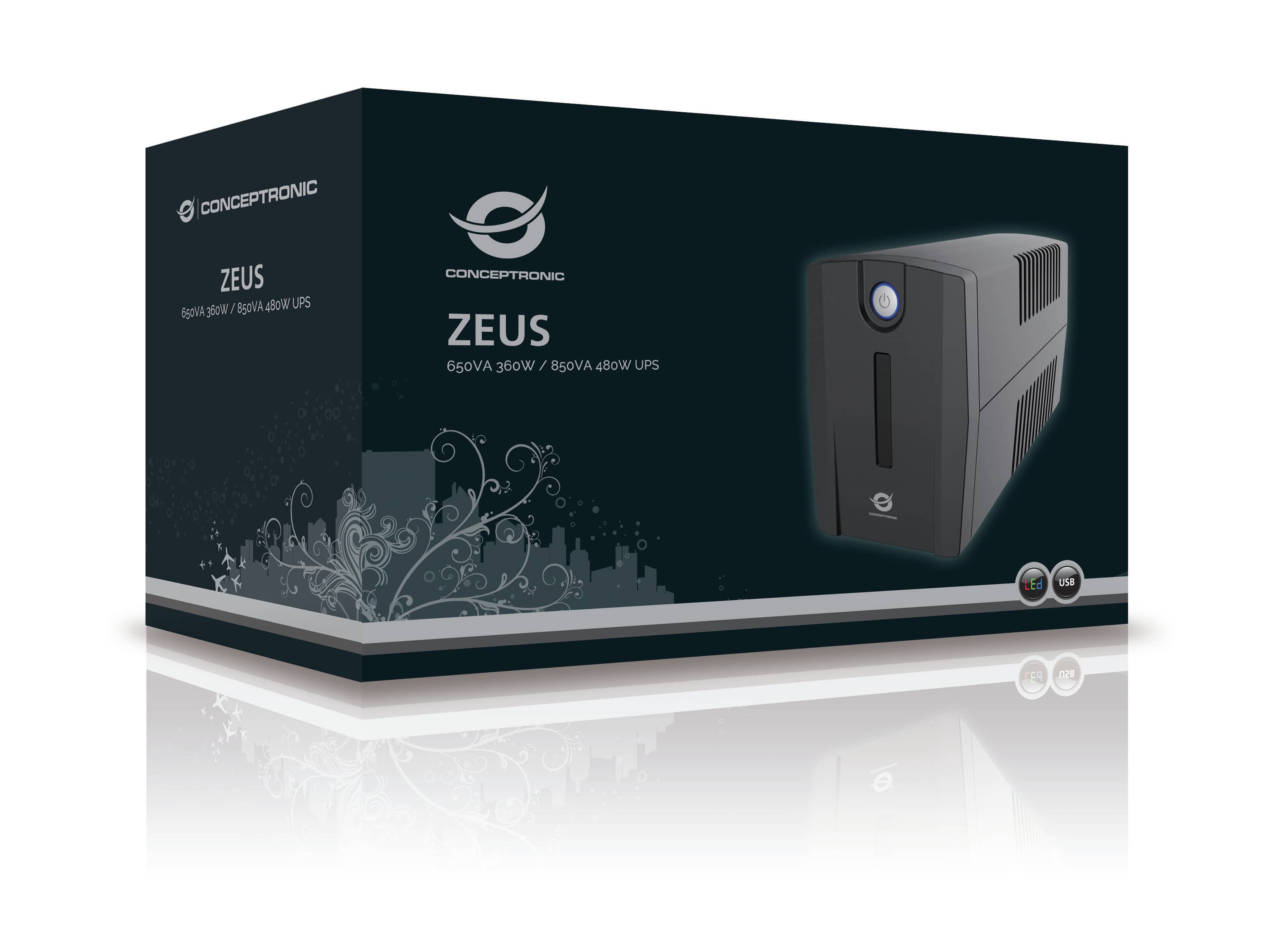 CONCEPTRONIC USV ZEUS UPS, 650VA, 360 W