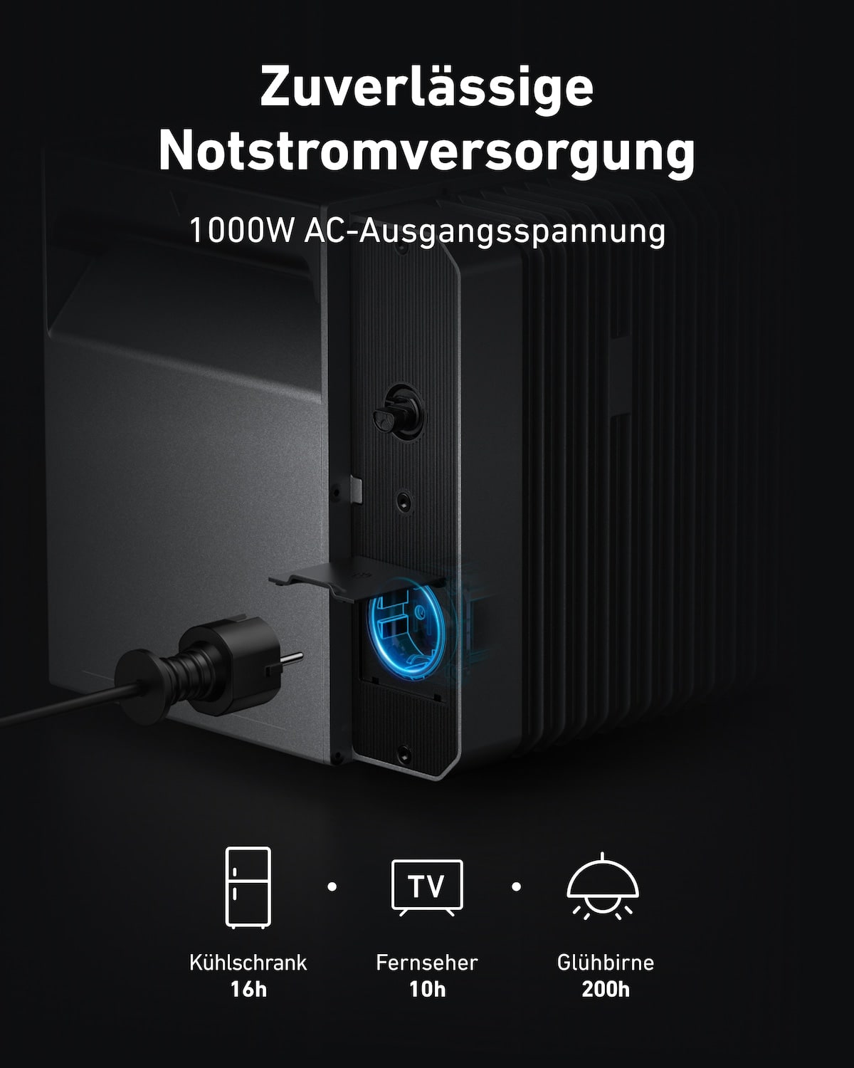 ANKER SOLIX Solarspeicher E1600 Pro, 1,6kWh, All-in-One Balkonkraftwerk