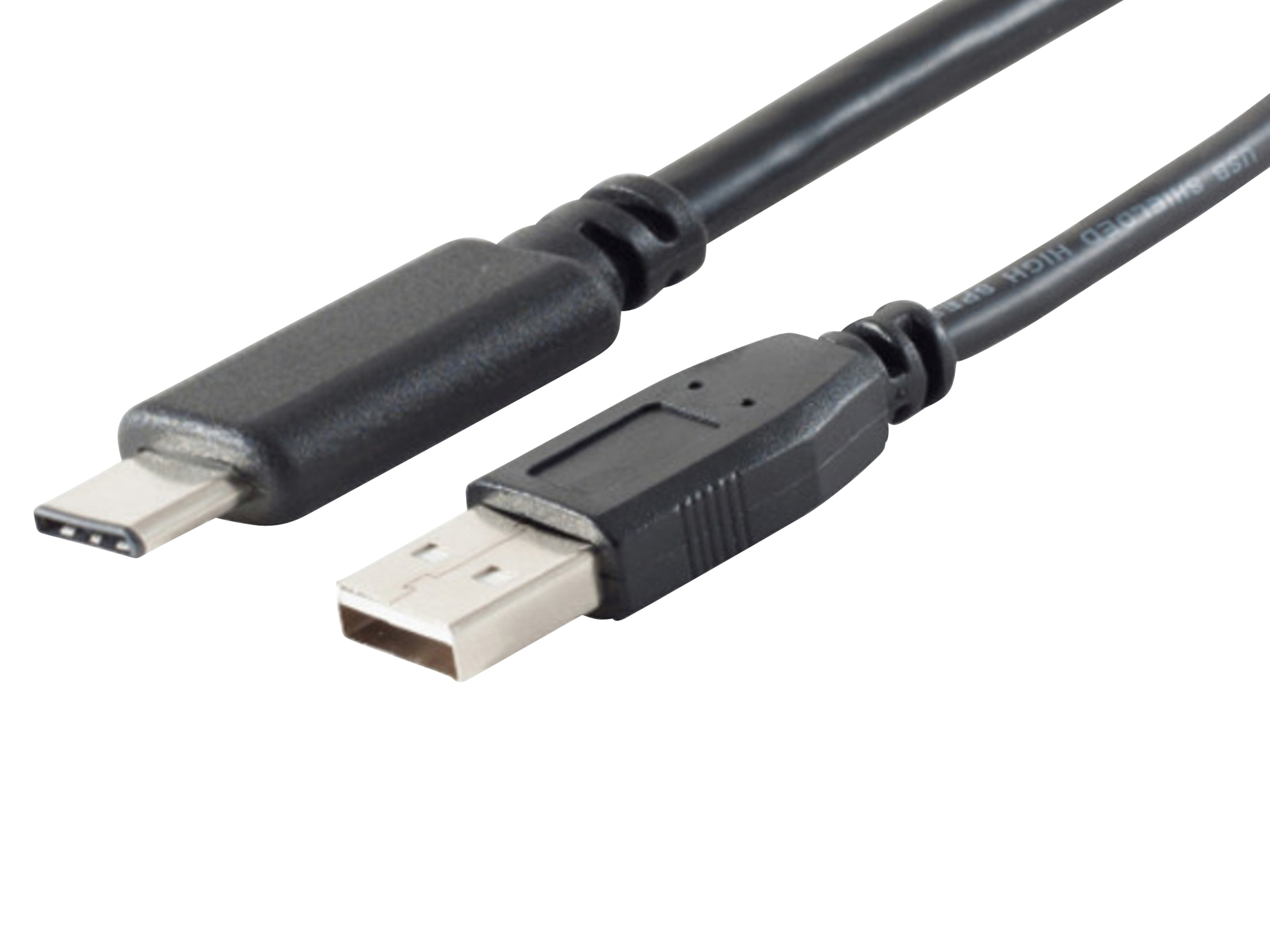 S-IMPULS USB-A Adapterkabel USB-C 2.0 schwarz 1m
