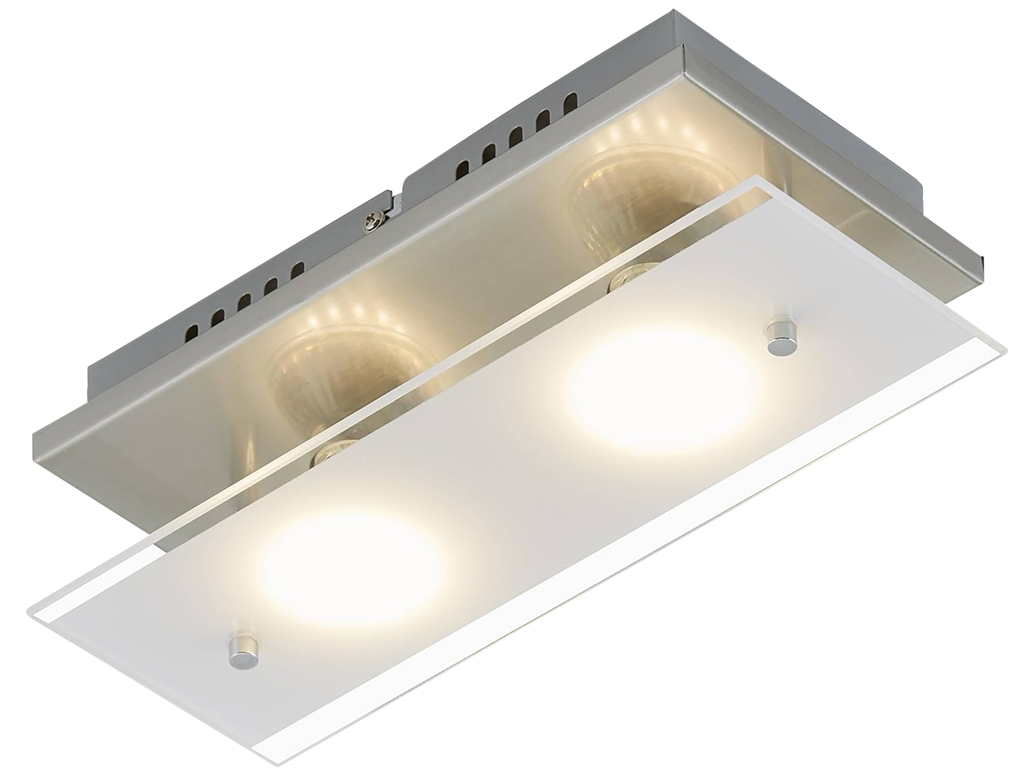 BRILONER LED-Deckenleuchte 3596-022 nickel-matt, 6 W, 500 lm, 3000 K