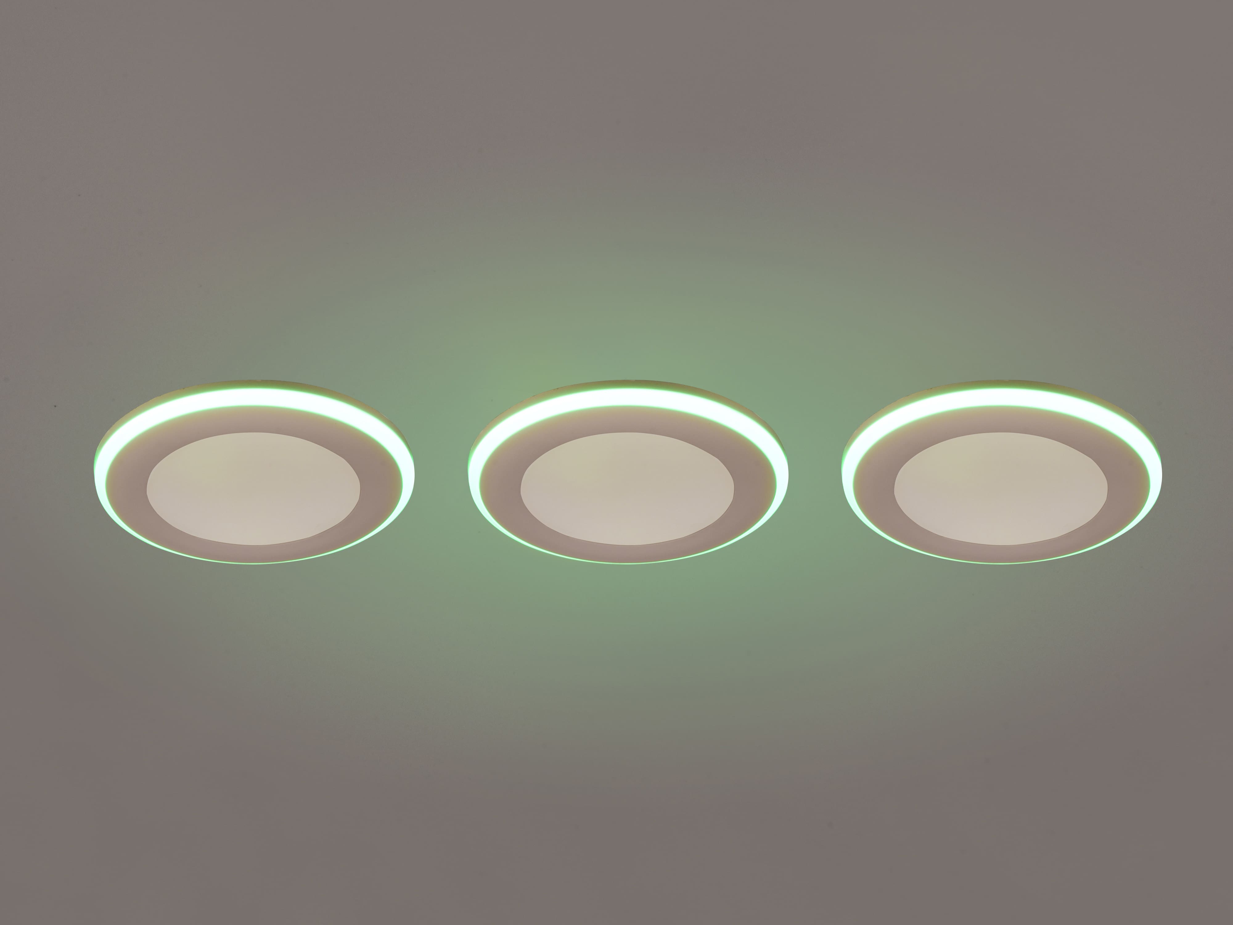 TRIO LED-Einbauleuchten-Set Argus 653610331 weiß, 4 W, 350 lm, 3000 K, 1 W RGB, 3 Stück