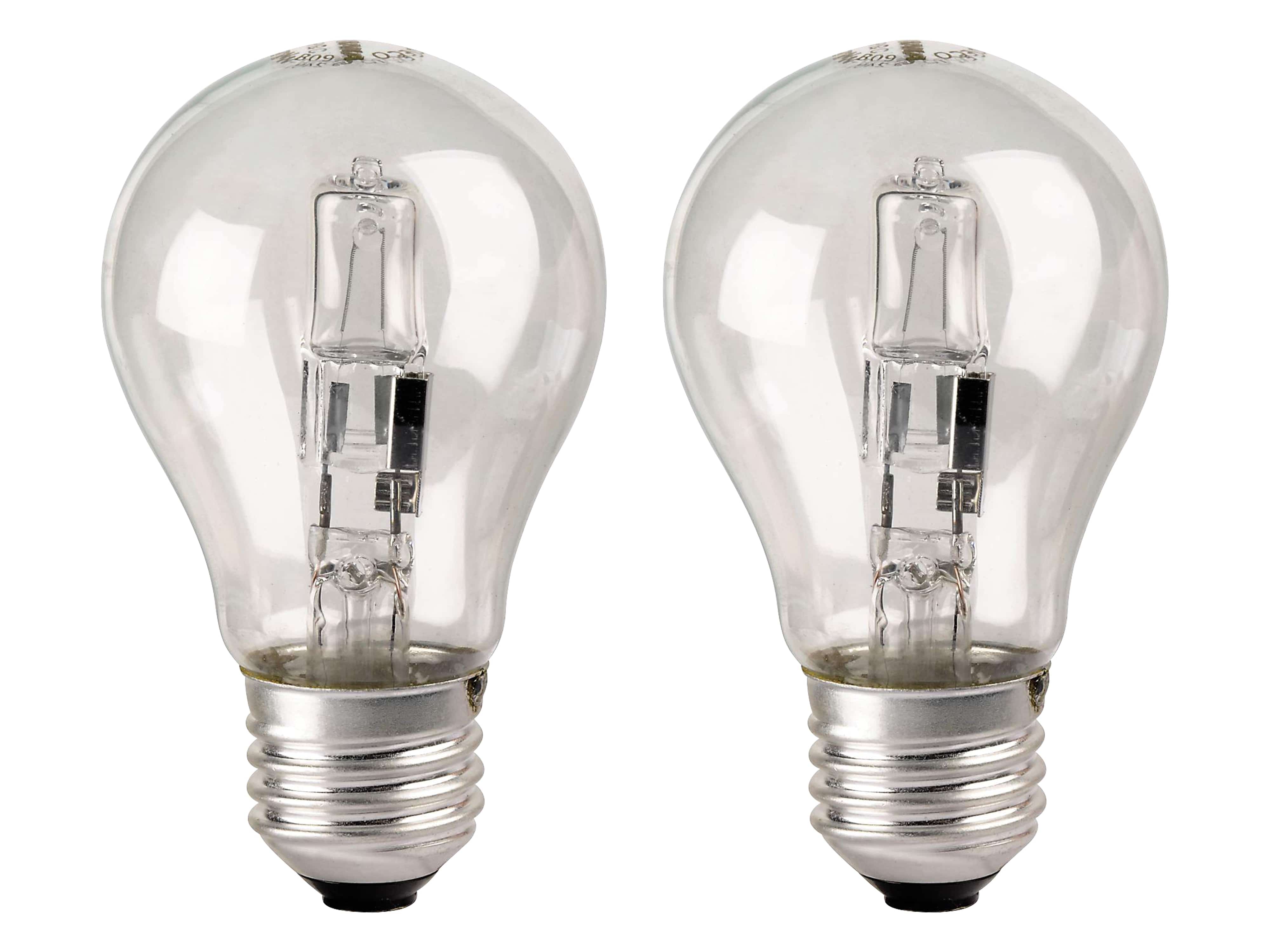 Halogen-Glühlampe, E27, 30W, 405lm, Glühlampenform, 2 Stück