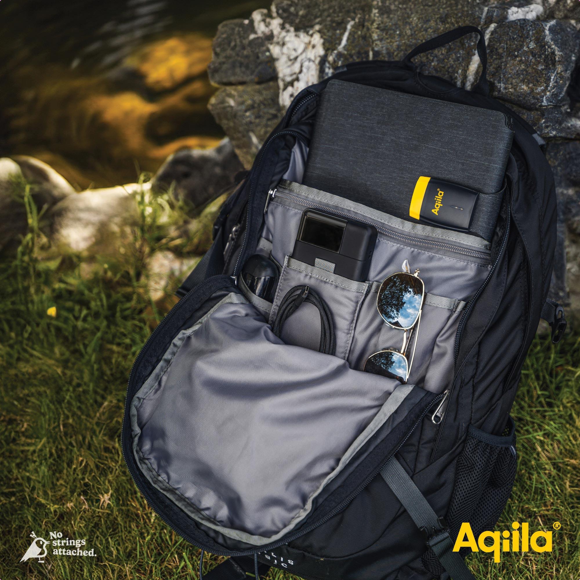 AQIILA Powerbank Powerbird B10, 20 W, 10.000mAh, 1x USB-A, 2x USB-C, schwarz