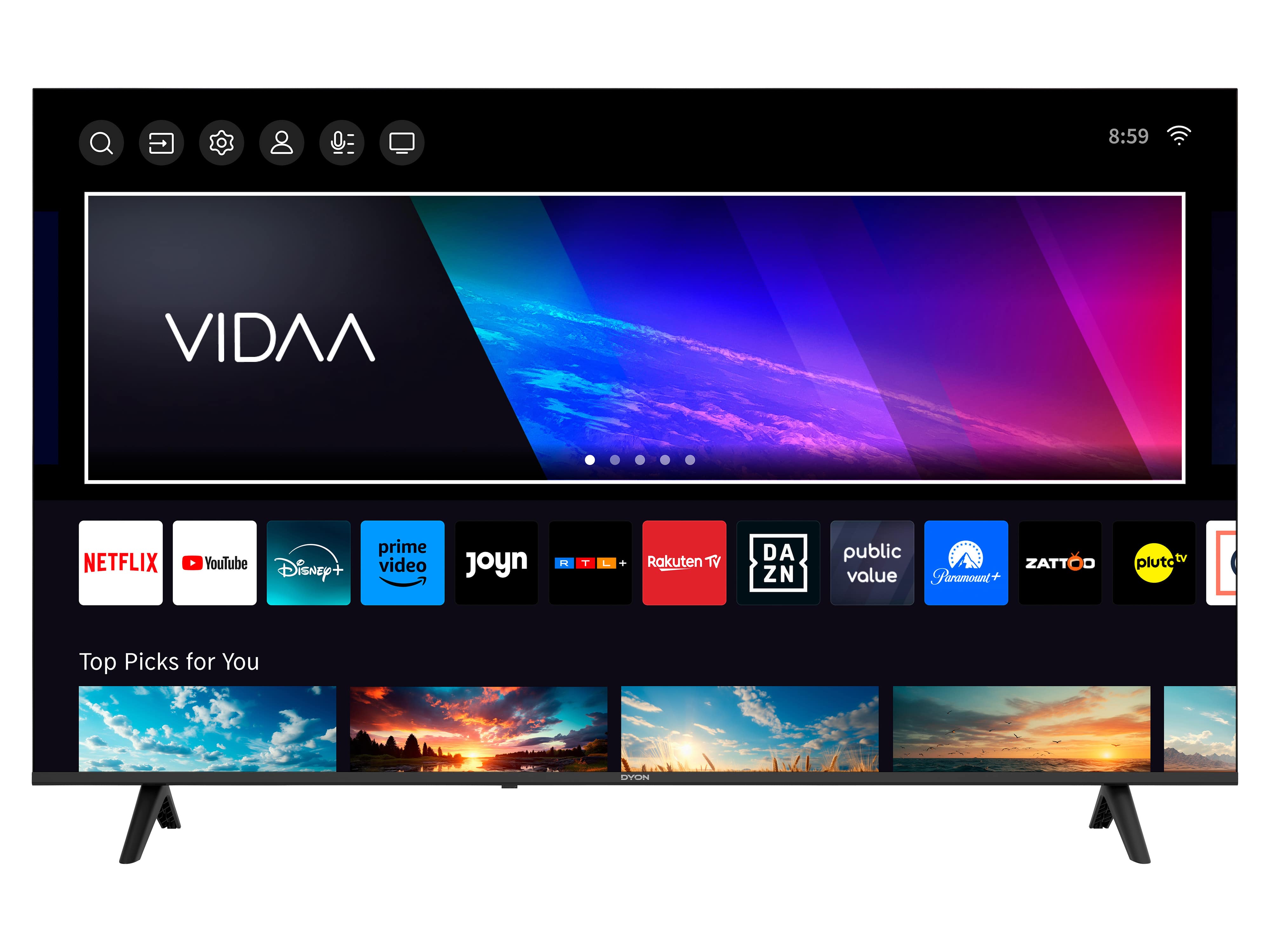 DYON LED-TV Smart 50 VX, 126 cm (50"), EEK: F, 4K Ultra-HD VIDAA