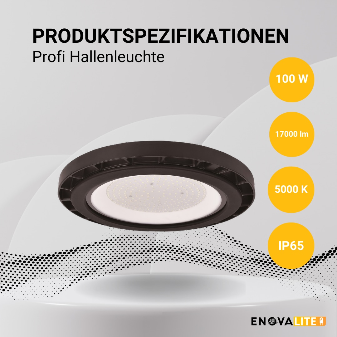 ENOVALITE LED-Highbay-Leuchte, EEK: C, 100 W, 17000 lm, 5000 K