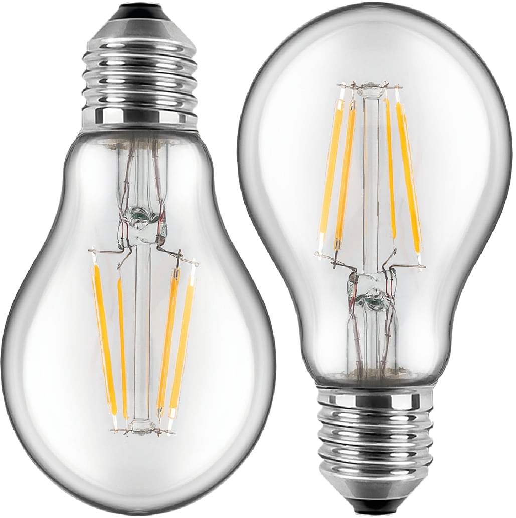 BLULAXA LED-Filament-Lampe, A60, EEK: E, E27, 7 W, 810 lm, 4000 K, 2 Stück