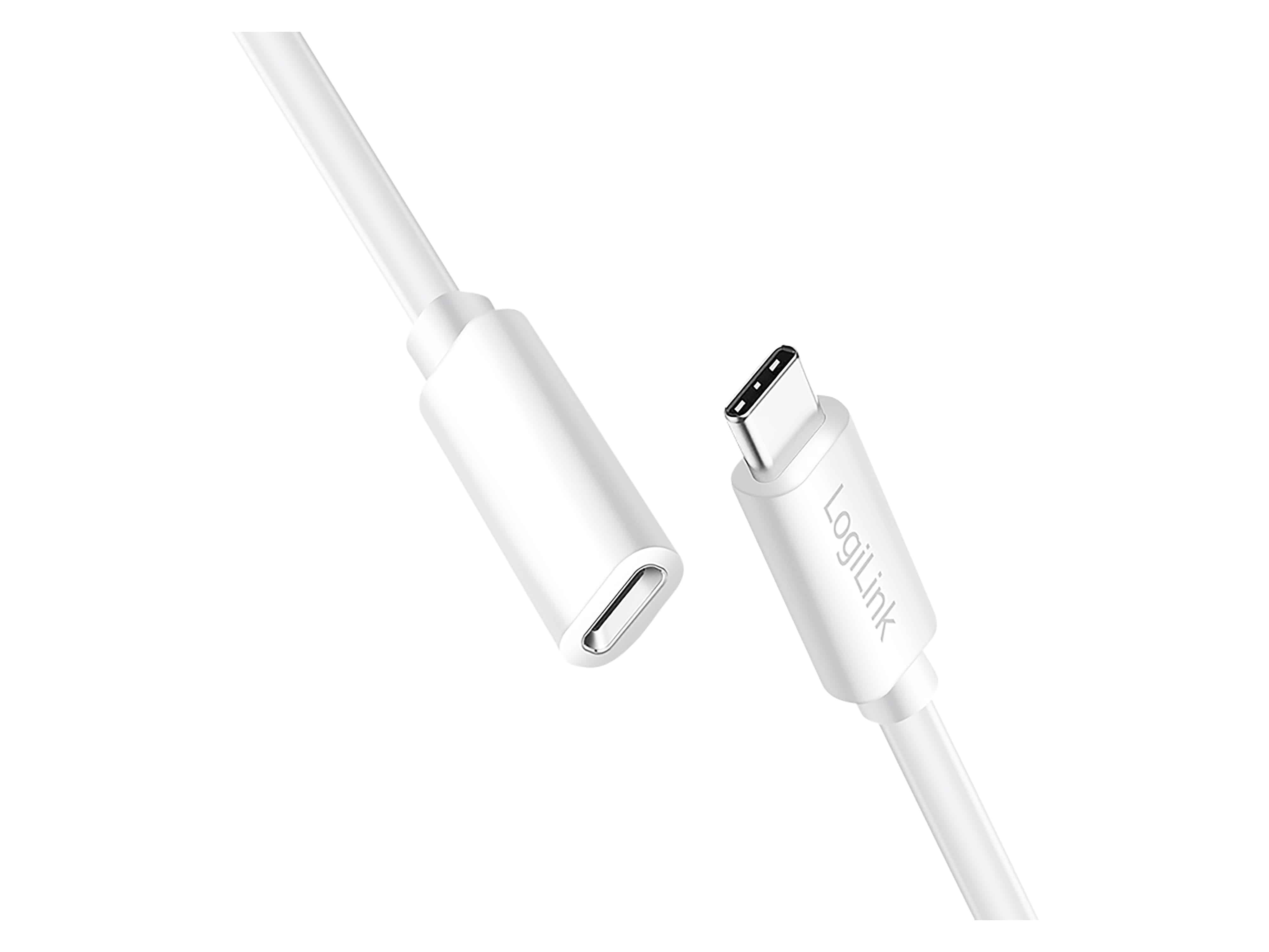 LOGILINK USB2.0 Kabel CU0222 USB-C M/USB-C F PD 3m weiß