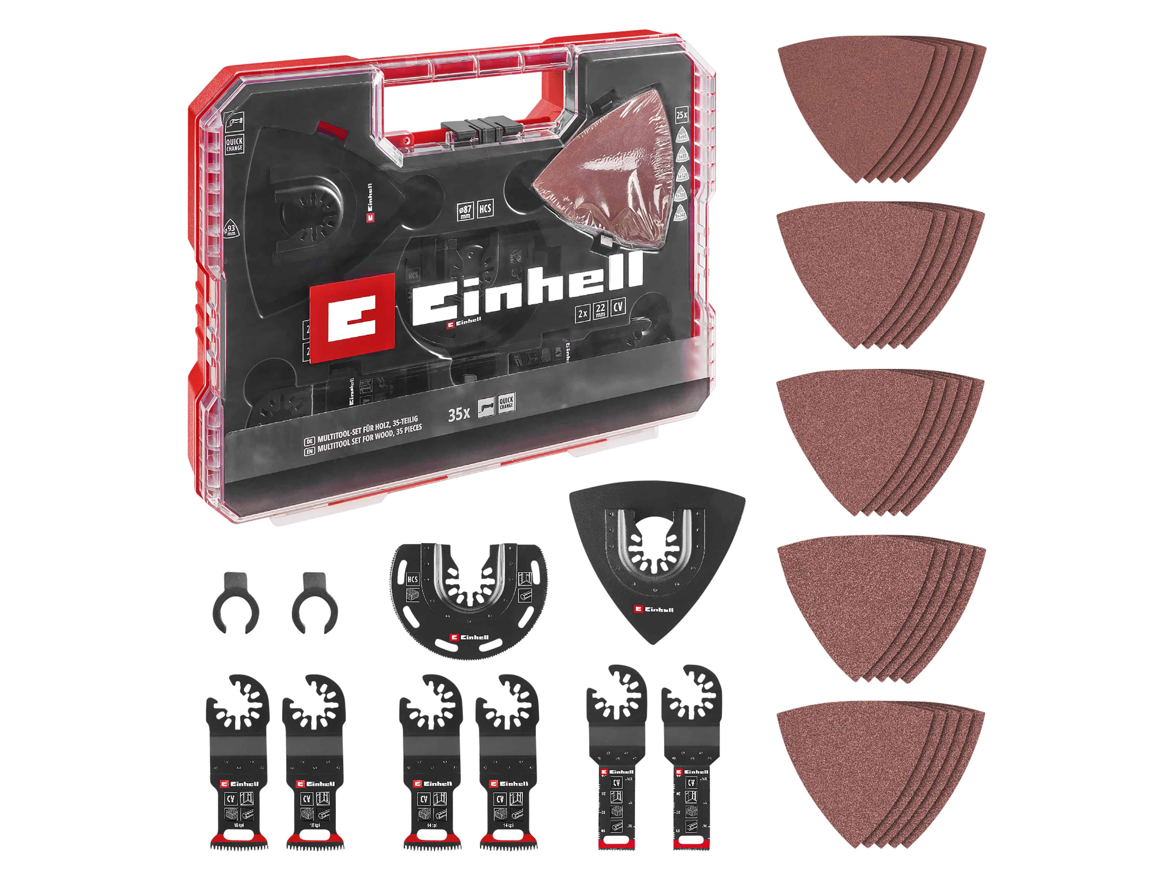 EINHELL Multitool-Set, 708136, XL-PLUS-Case, 35-teilig