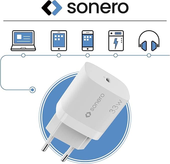 SONERO USB-C GaN Ladegerät X-PS111, 1 Port, 33W, weiß