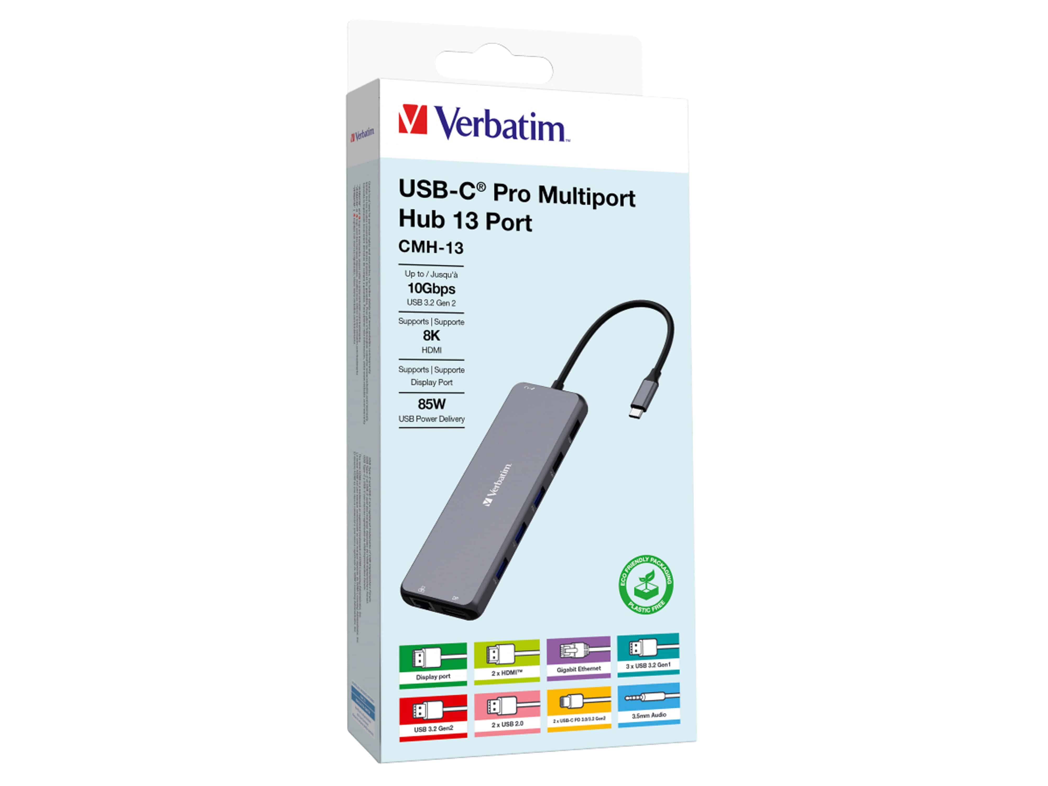 VERBATIM USB-C Pro Multiport Hub CMH-13