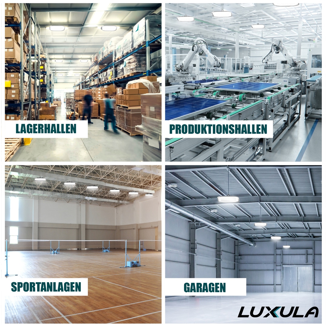 LUXULA LED-HighBay-Leuchte, EEK: E, 200 W, 24000 lm, 5000 K, schwarz