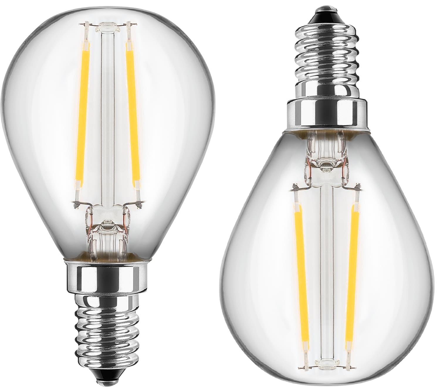 BLULAXA LED-Filament-Lampe, G45, EEK: F, E14, 4,5 W, 470 lm, 4000 K, 2 Stück