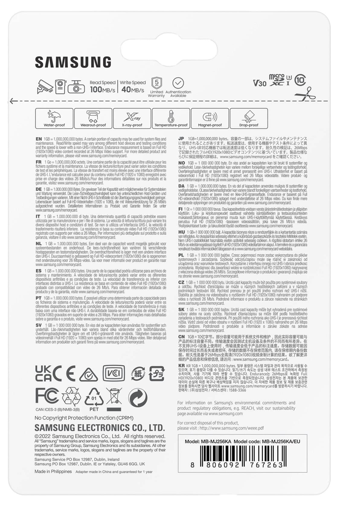 SAMSUNG MicroSDXC-Speicherkarte PRO Endurance (2022) 64GB inkl. Adapter