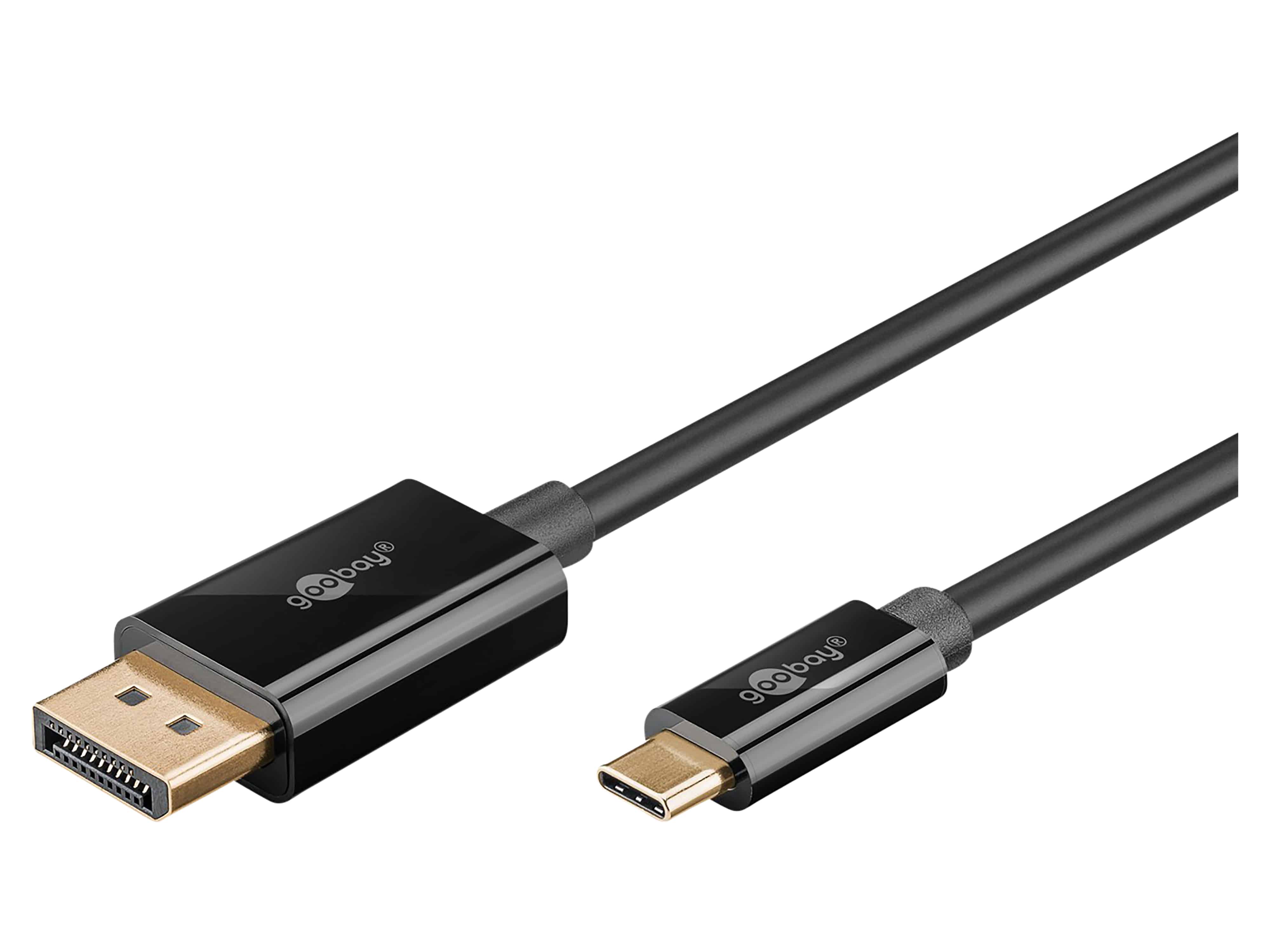 GOOBAY USB3.1 Adapterkabel 75705 USB-C/Displayport 2,0m schwarz