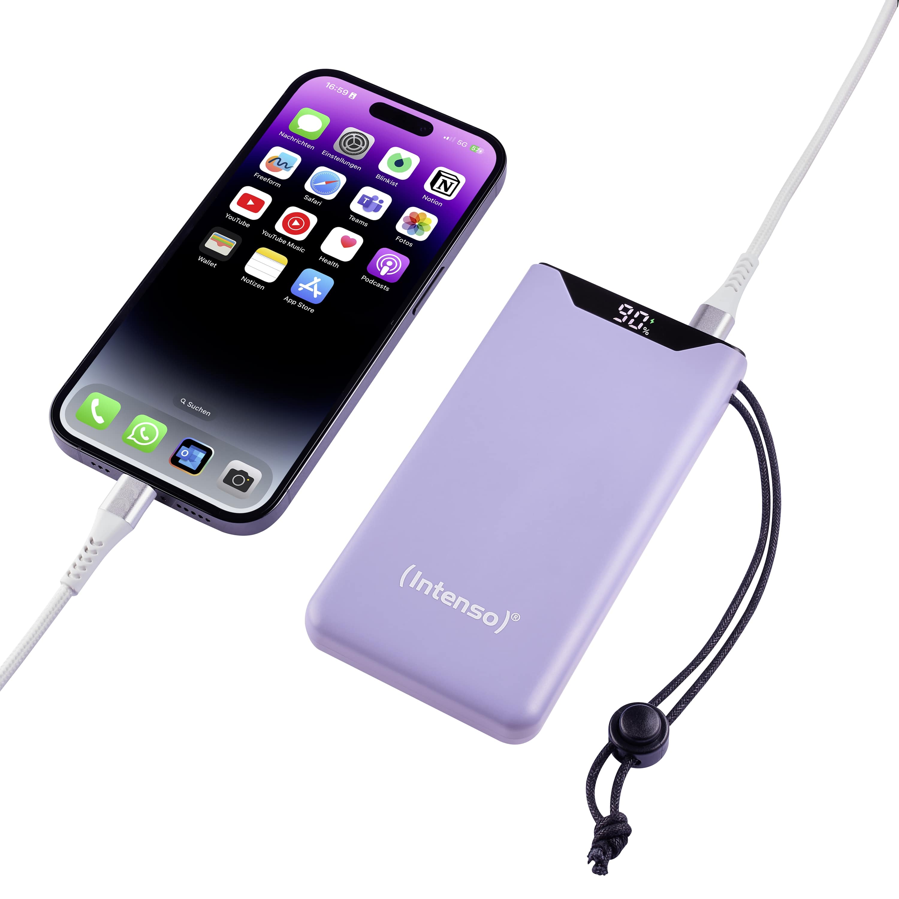 INTENSO USB Powerbank 7332033, F10000, 10.000mAh, 20 W, lila