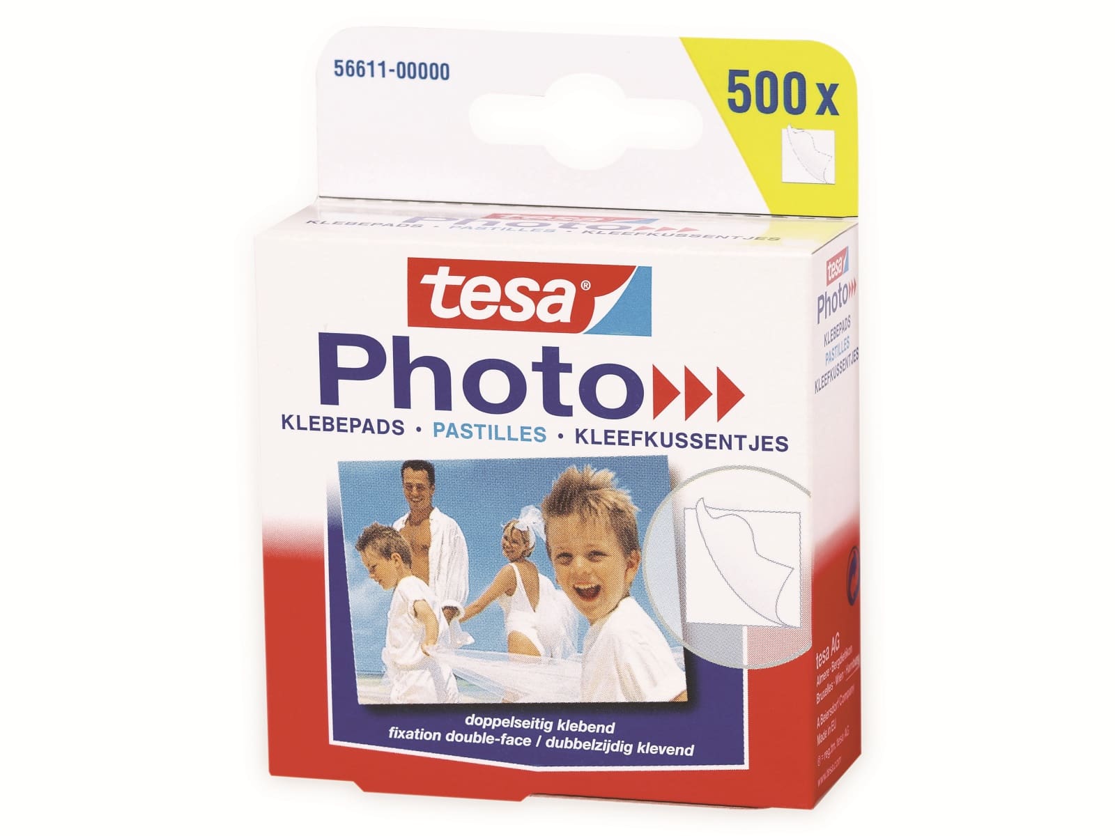 TESA Photo® Klebepads, 500 Stück, Big Pack, 56611-00000-00