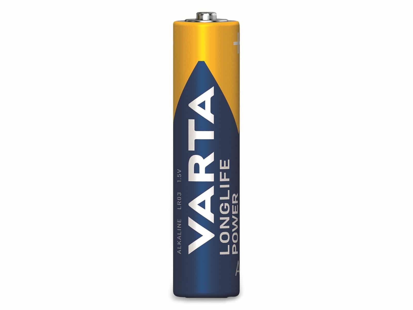 VARTA Batterie Alkaline, Micro, AAA, LR03, 1.5V, Longlife Power, 4 Stück