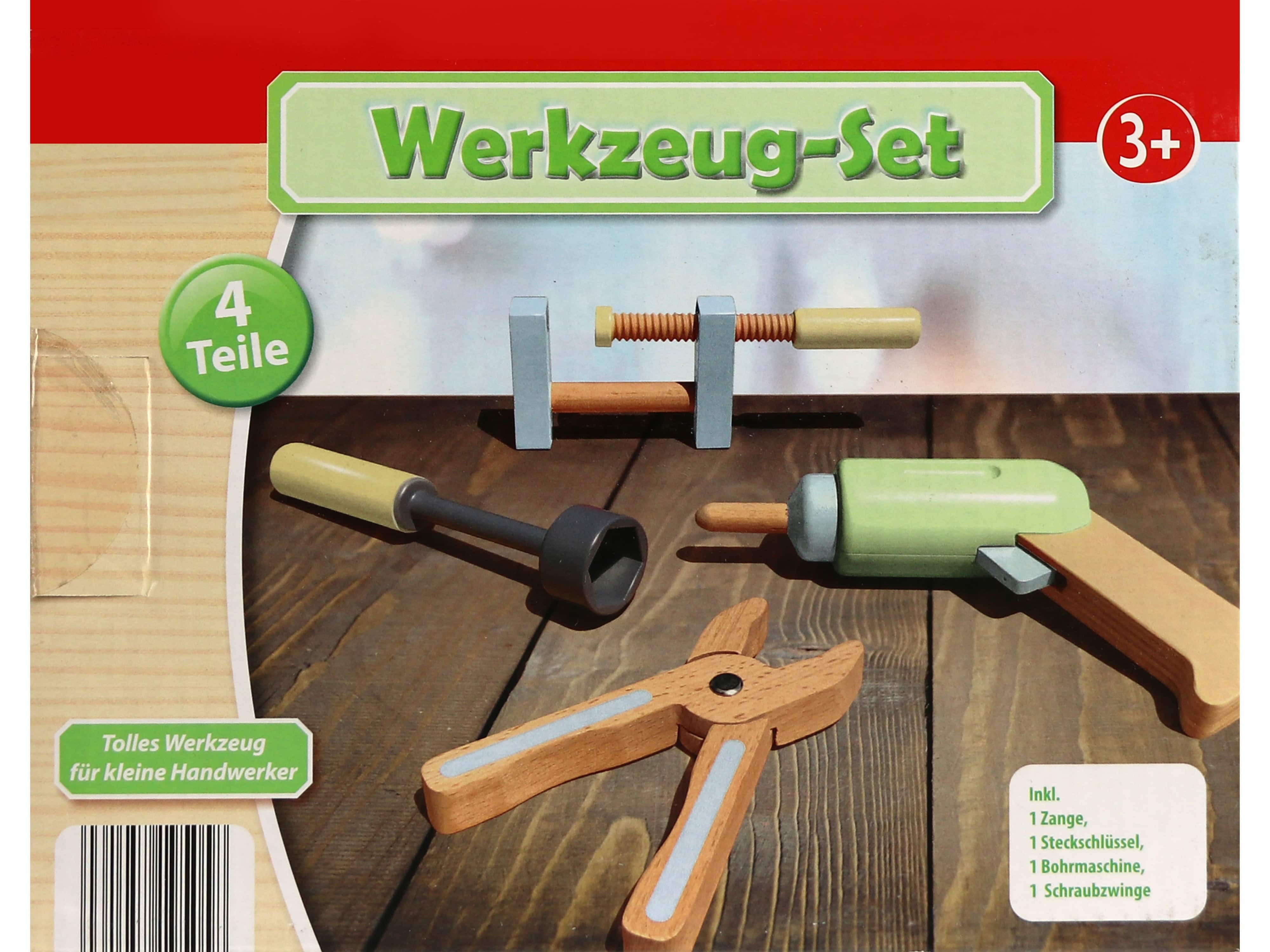 Holz-Werkzeug-Set, 4-tlg.