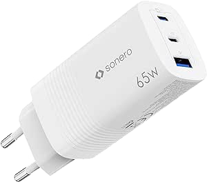 SONERO USB-C & USB-A GaN Ladegerät, X-PS131, 3 Port, 65W, weiß