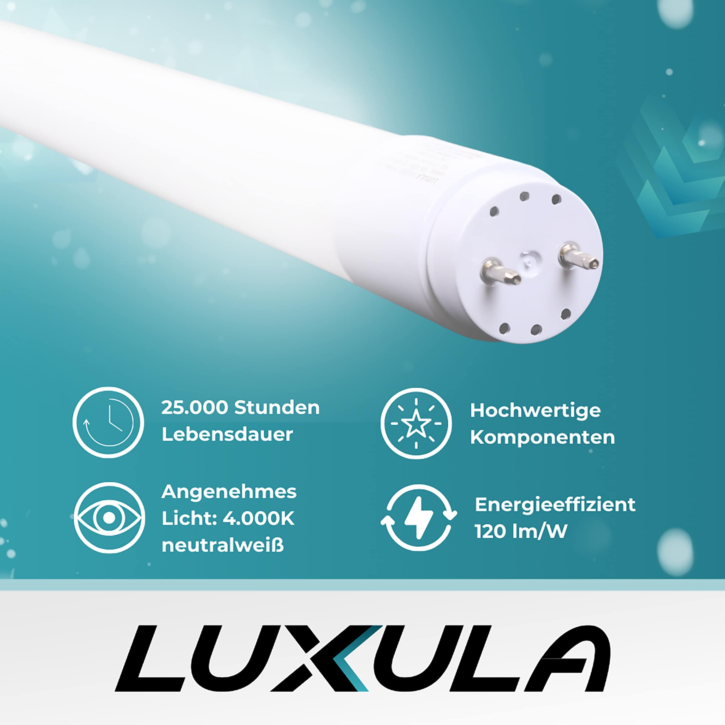 LUXULA LED-Röhre 2160lm LX100820, T8, 4000K, 120lm/W, 18W, mit Brücke