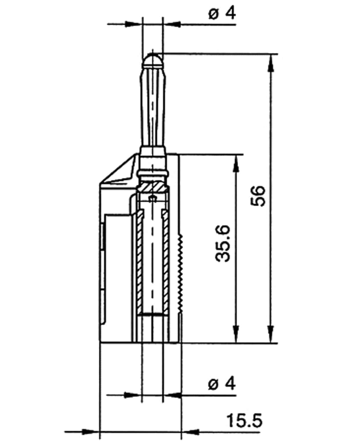 HIRSCHMANN Büschel-Stecker BSB 20 K schwarz