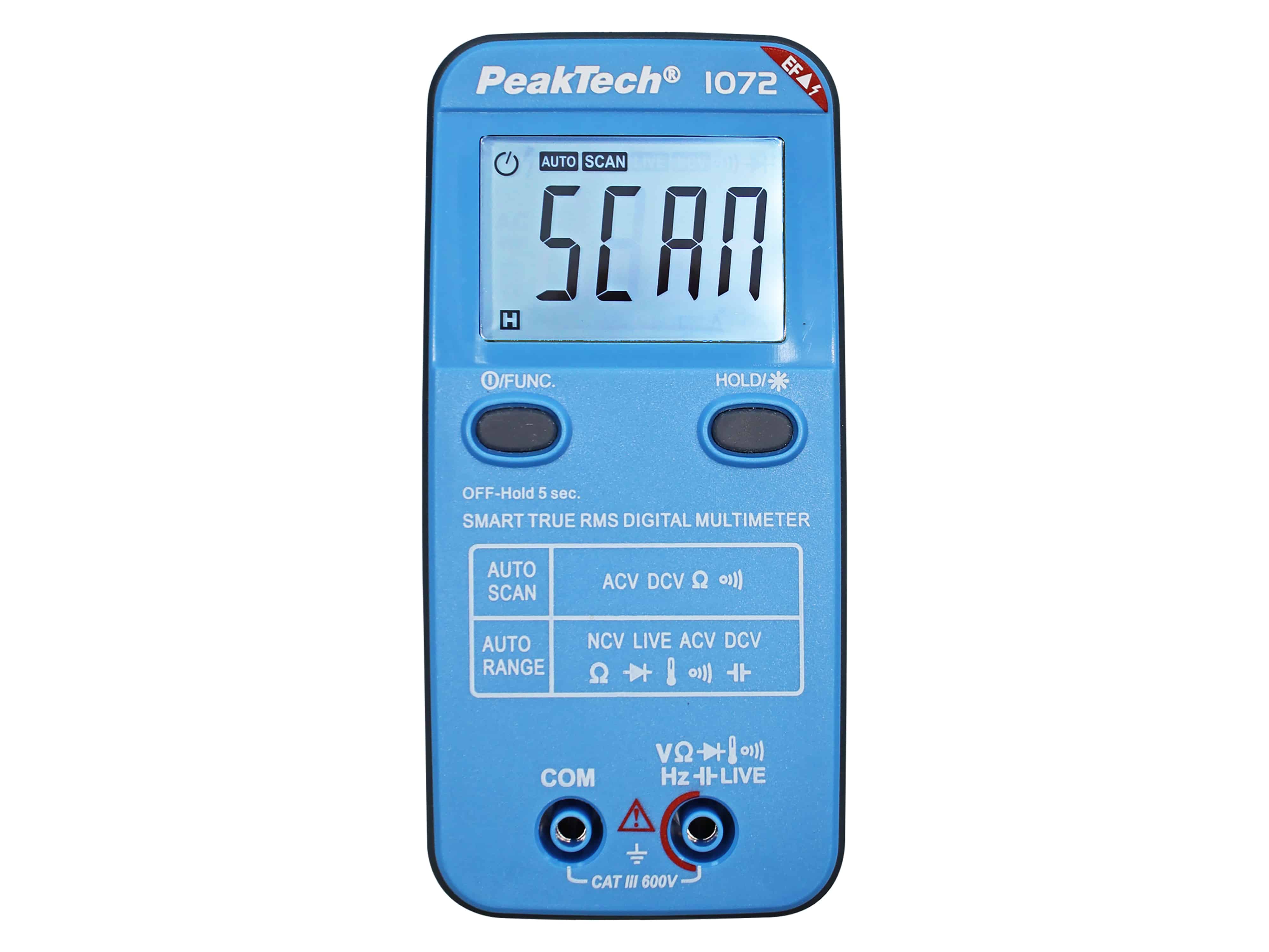 PEAKTECH Smart-Multimeter, P 1072, 600 V AC/DC, NCV, True RMS