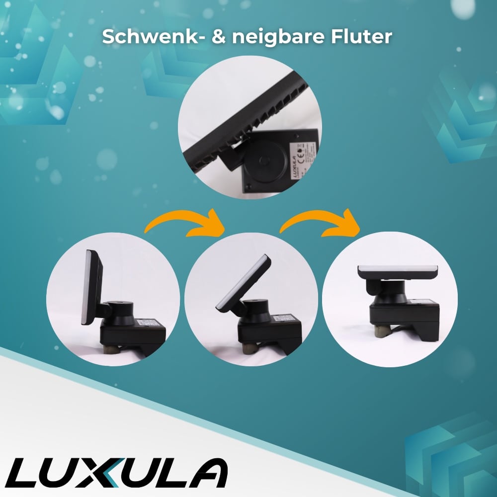 LUXULA LED-Fluter LX400193, mit BM, 20 W, 2100 lm, 4000 K, schwarz