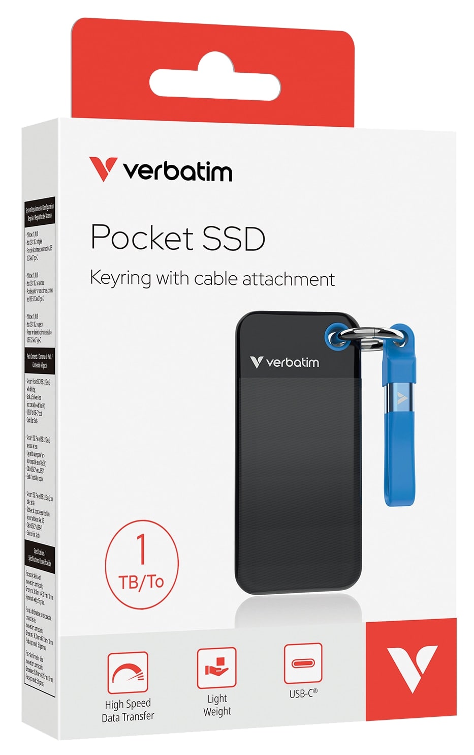 VERBATIM Externe SSD Pocket 1TB schwarz-blau