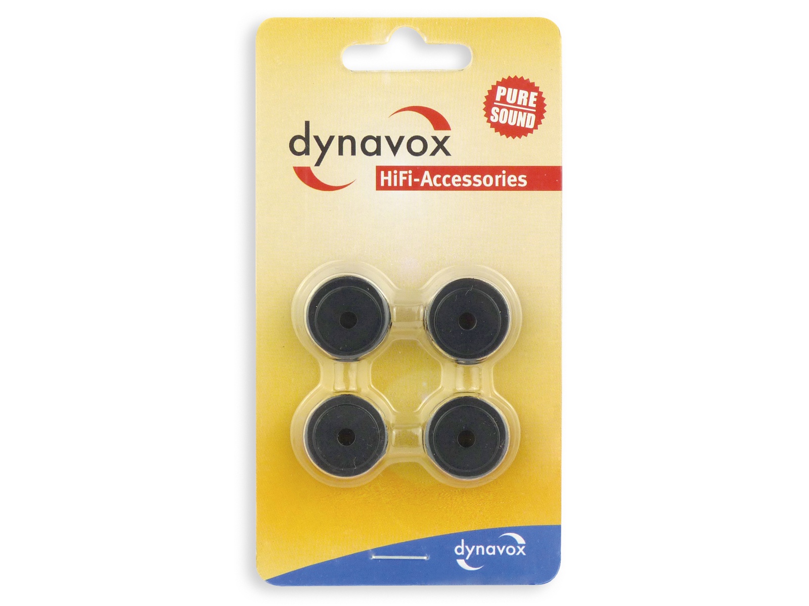 DYNAVOX Gerätefüße-Set mini, 4 Stück, Aluminium, schwarz