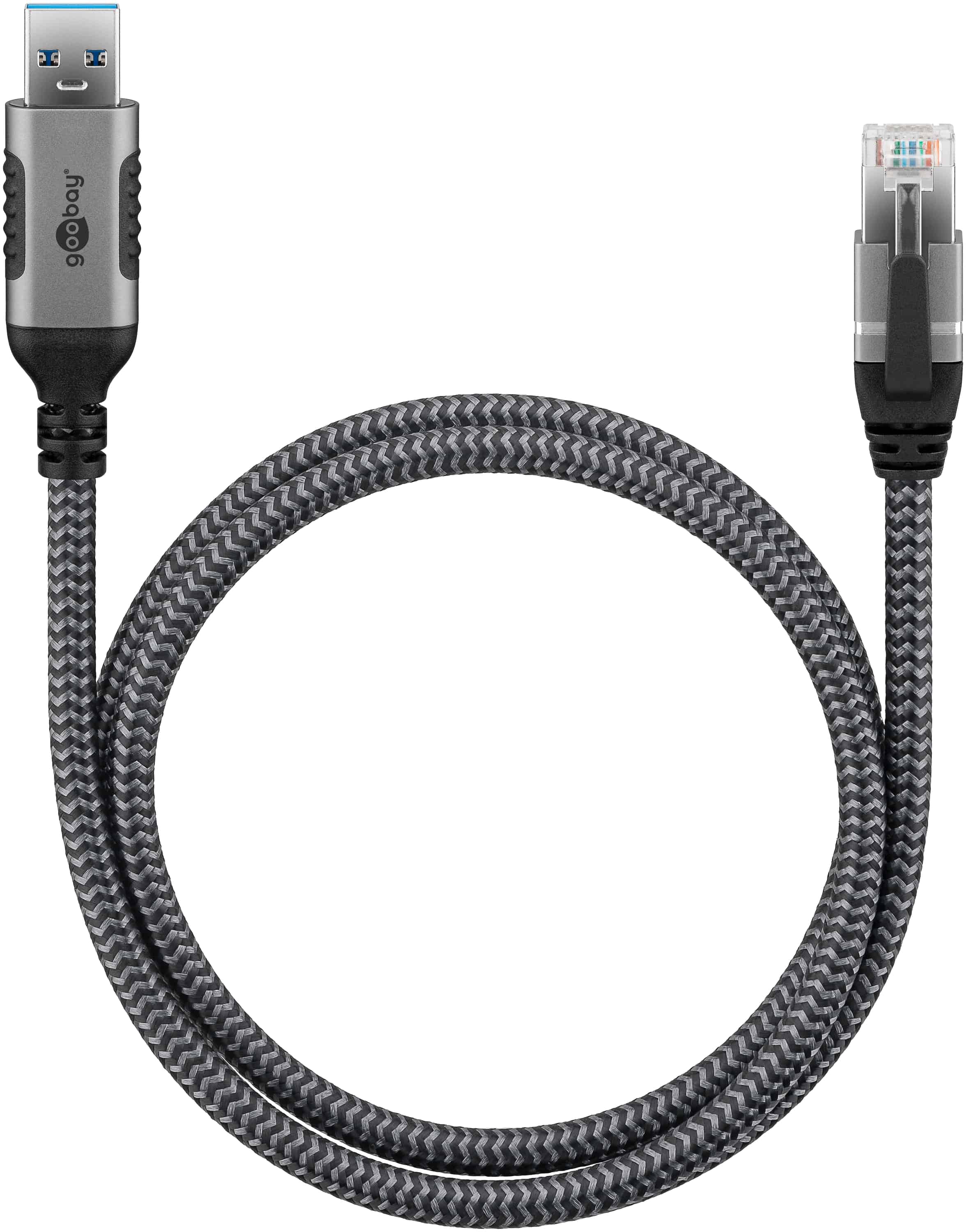 GOOBAY Ethernet-Kabel CAT6 USB-A 3.0 auf RJ45 1m