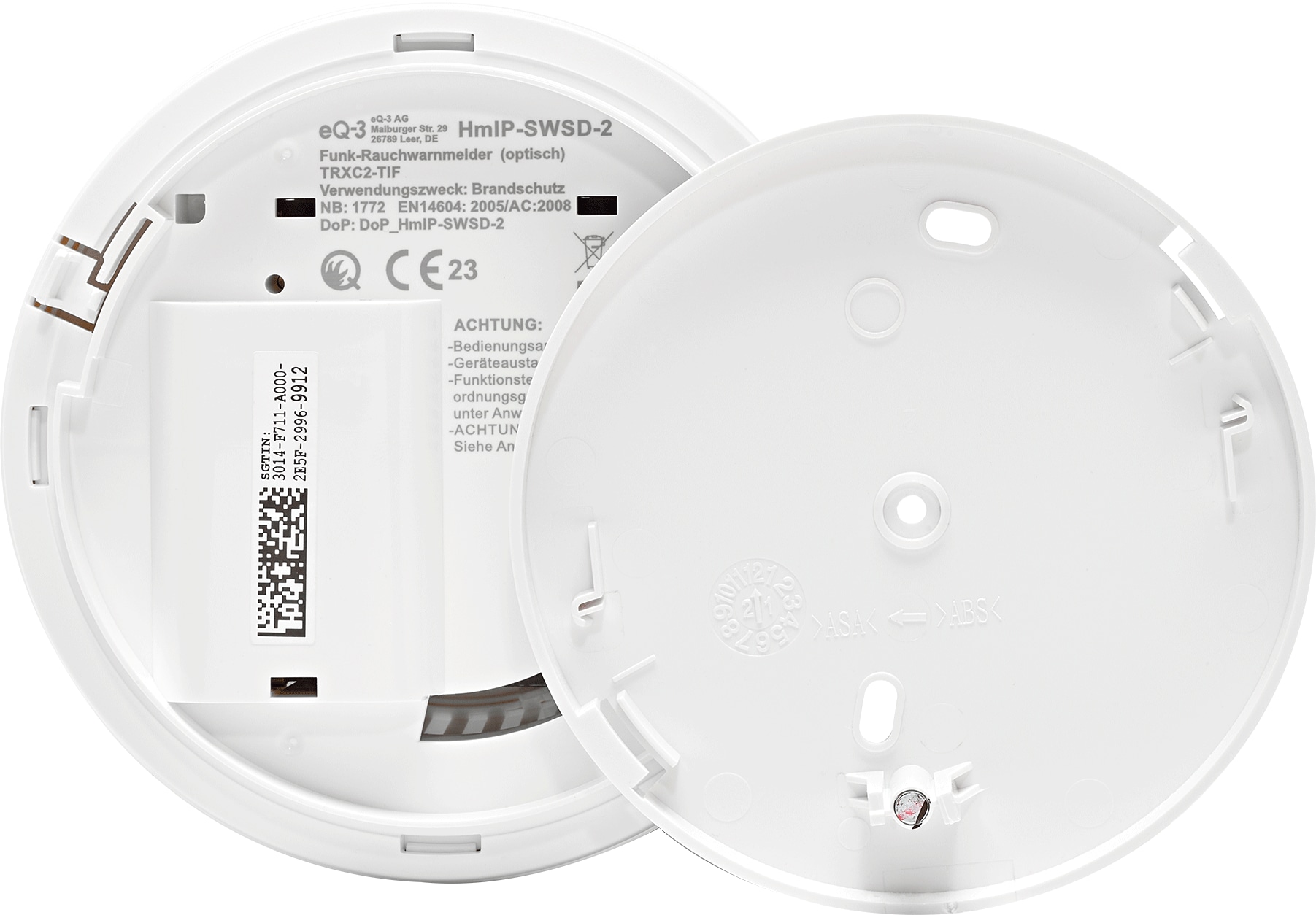 HOMEMATIC IP 156587A0, Rauchwarnmelder, Q-Label, 3 Stück