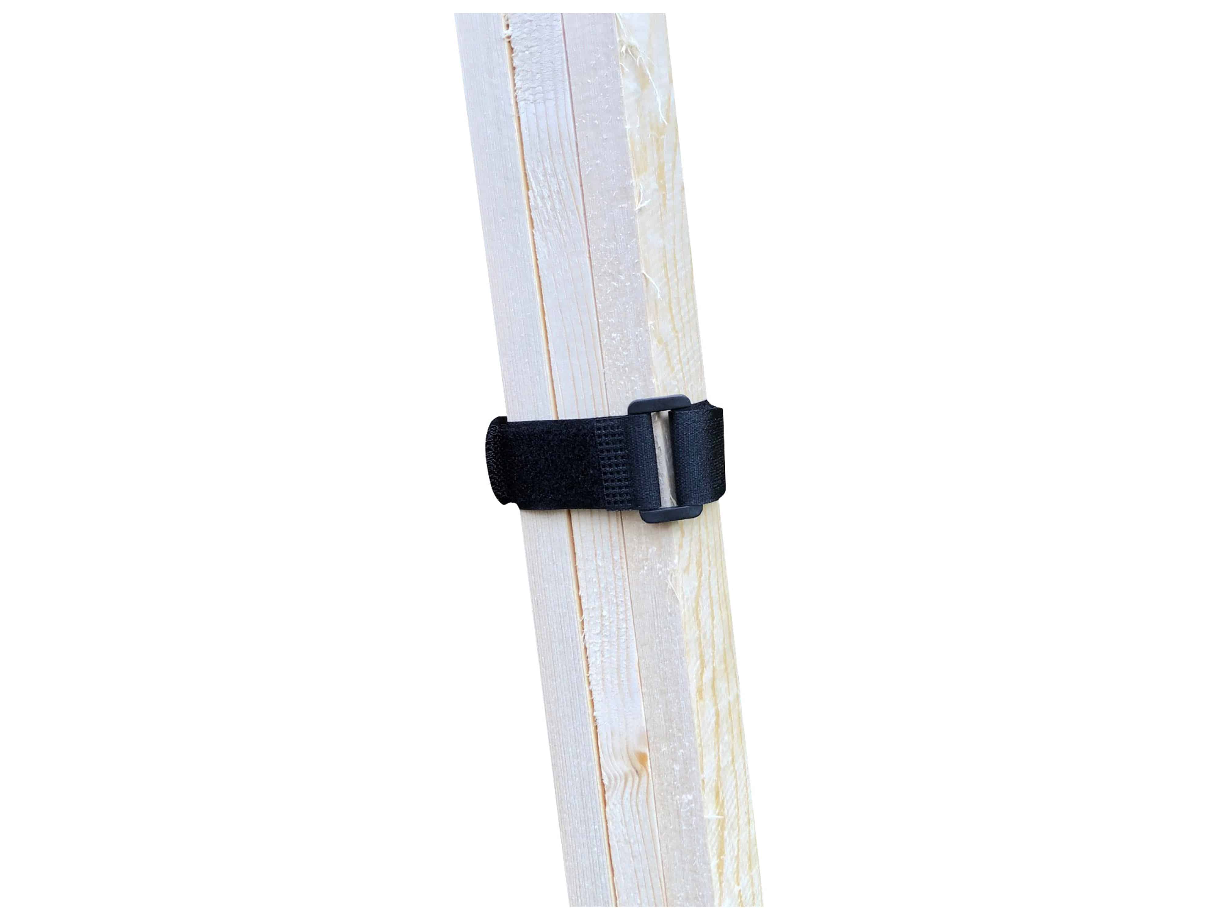 CHILITEC Klettband-Set mit Öse, 5 Stück, 50x2 cm, schwarz